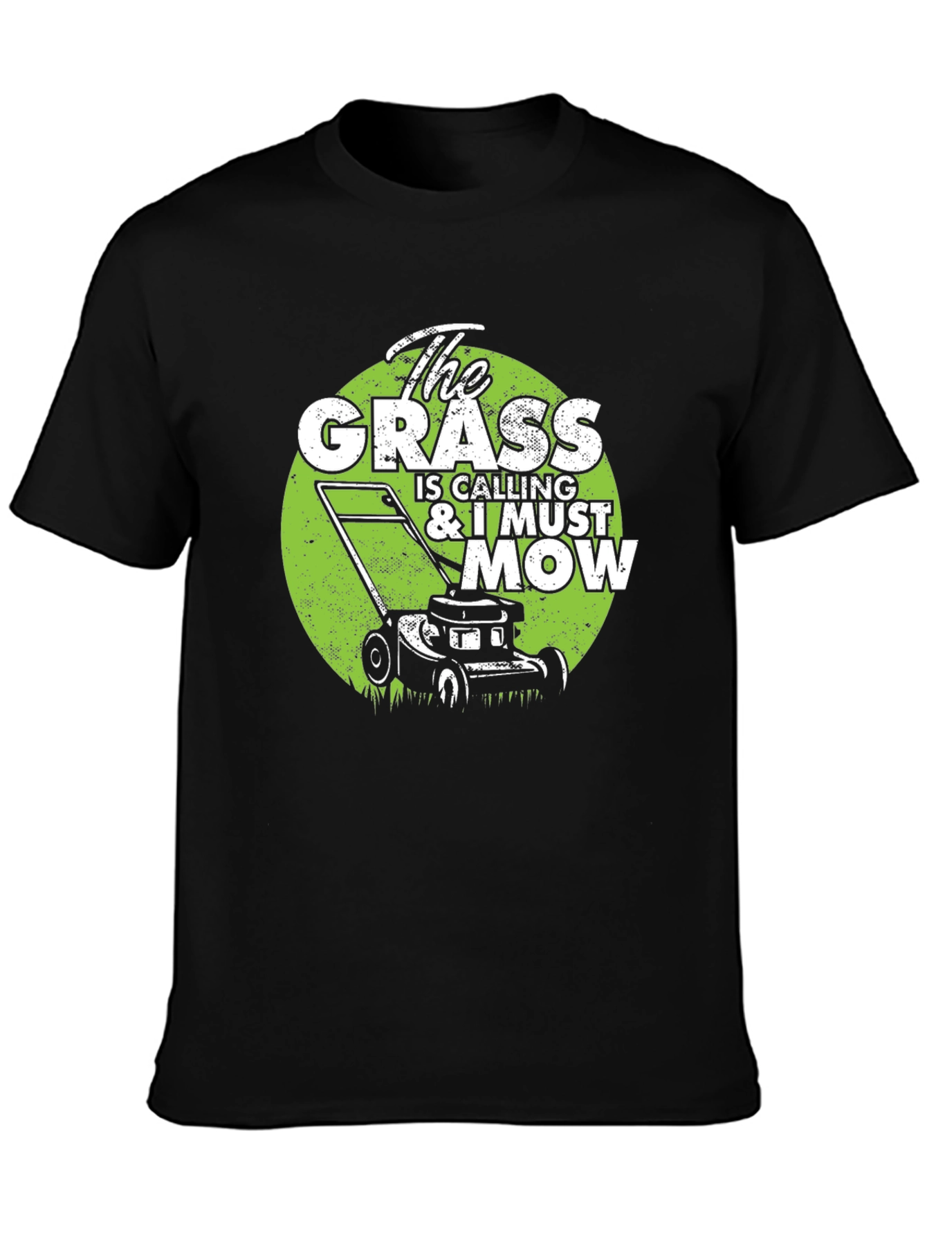 Black The Grass is Calling T-Shirt view 3