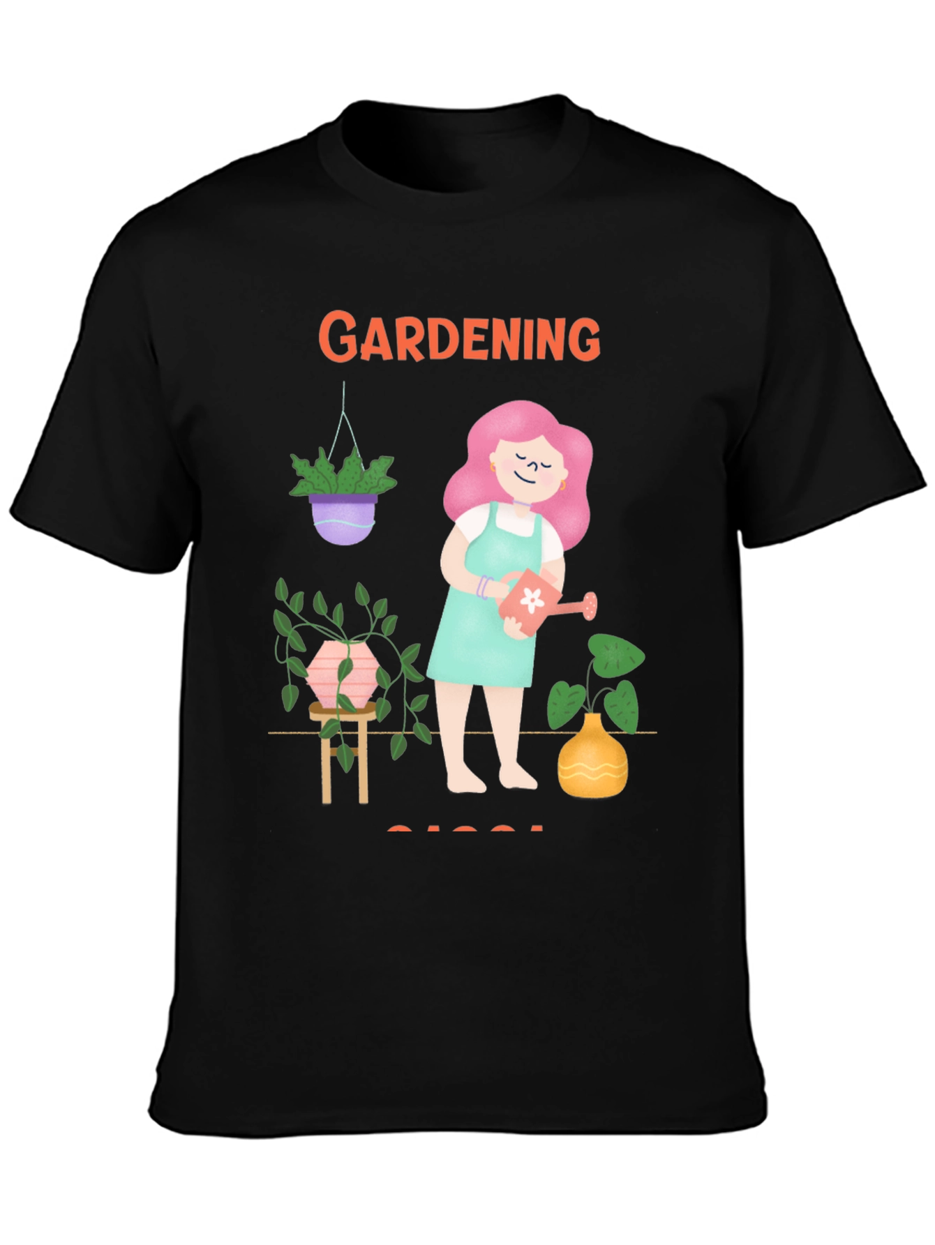 Black Gardening T-Shirt Cute Plant Lover Tee view 3