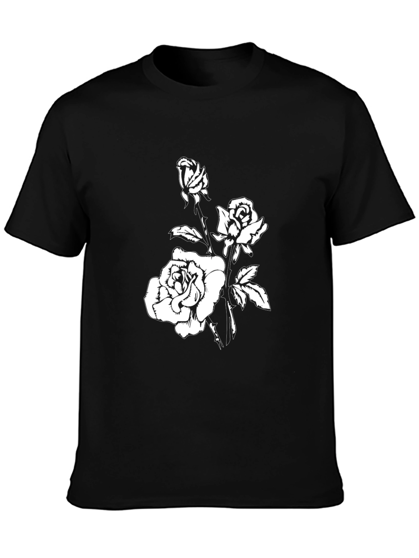 Black Black Rose Graphic T-Shirt view 3