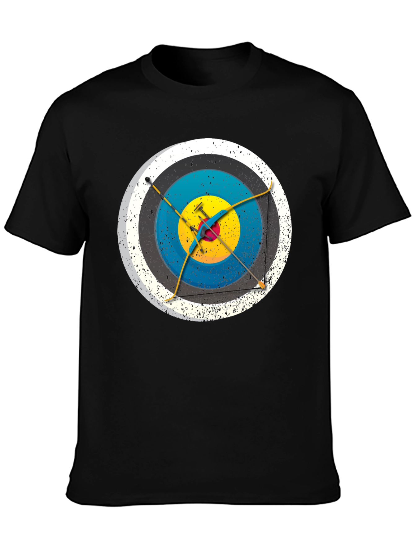 Black Archery Target Graphic T-Shirt view 3