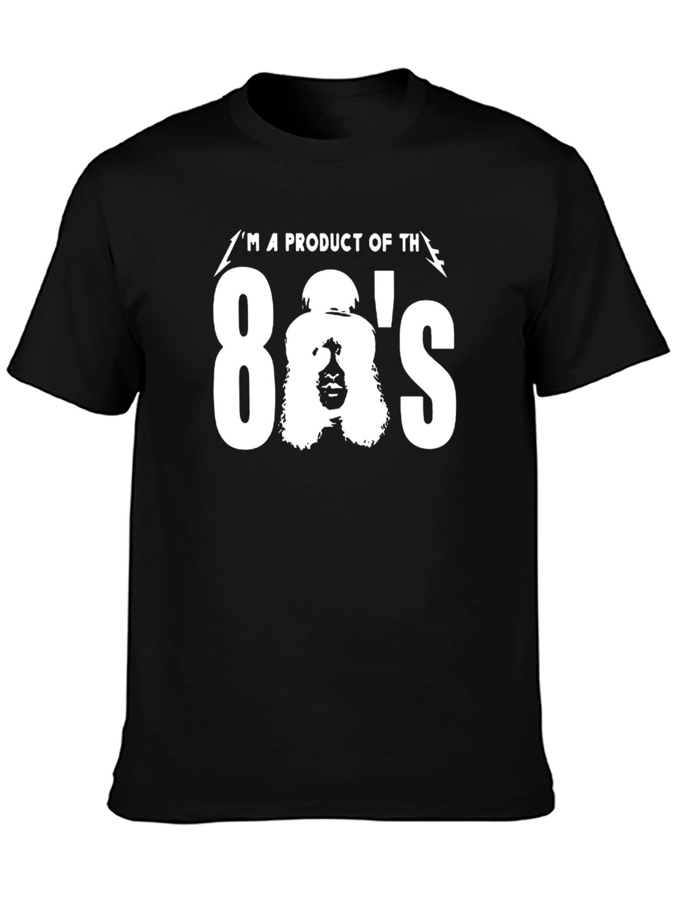 Black 80s Product Graphic Tee - Retro Style view 3