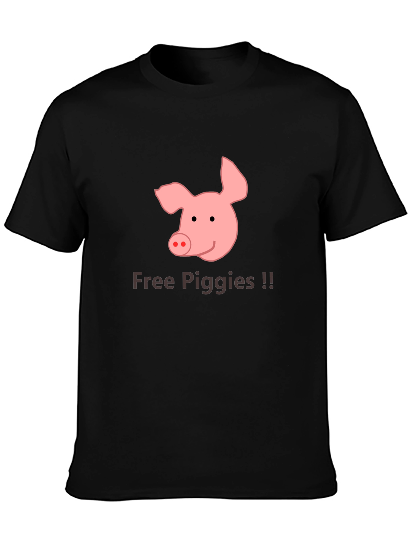Black Free Piggies Black T-Shirt view 3