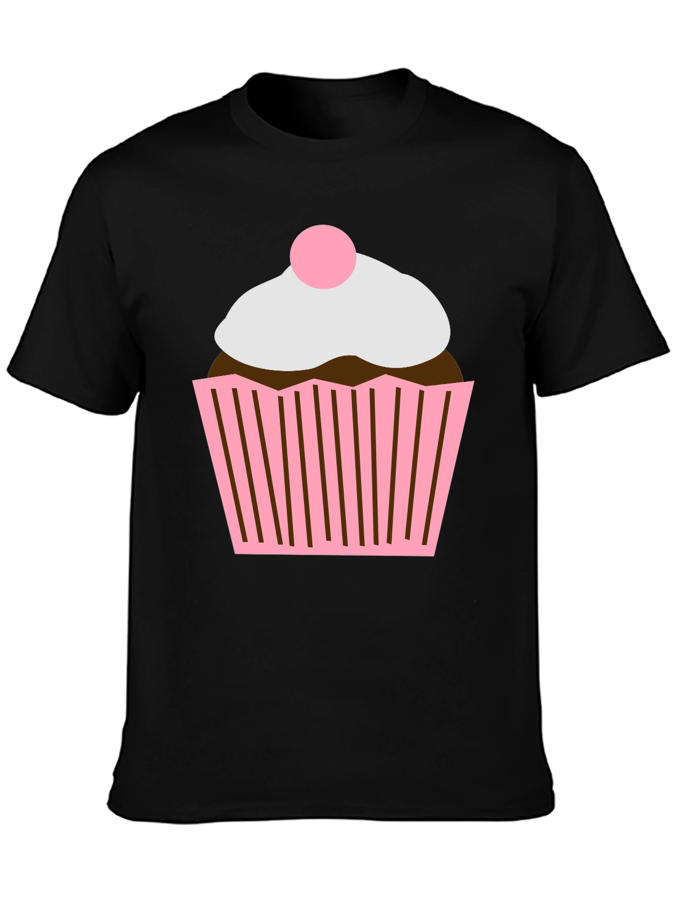 Black Cupcake Graphic Tee - Sweet Treat T-Shirt view 3