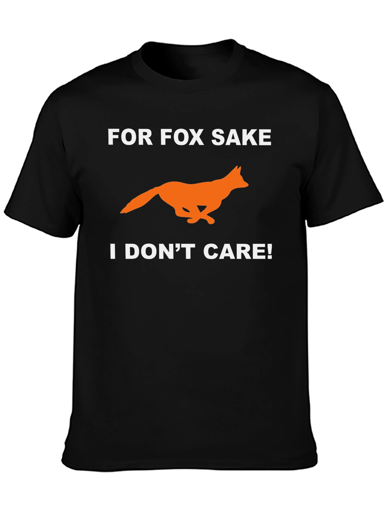 Black For Fox Sake T-Shirt - Funny Novelty Tee view 3