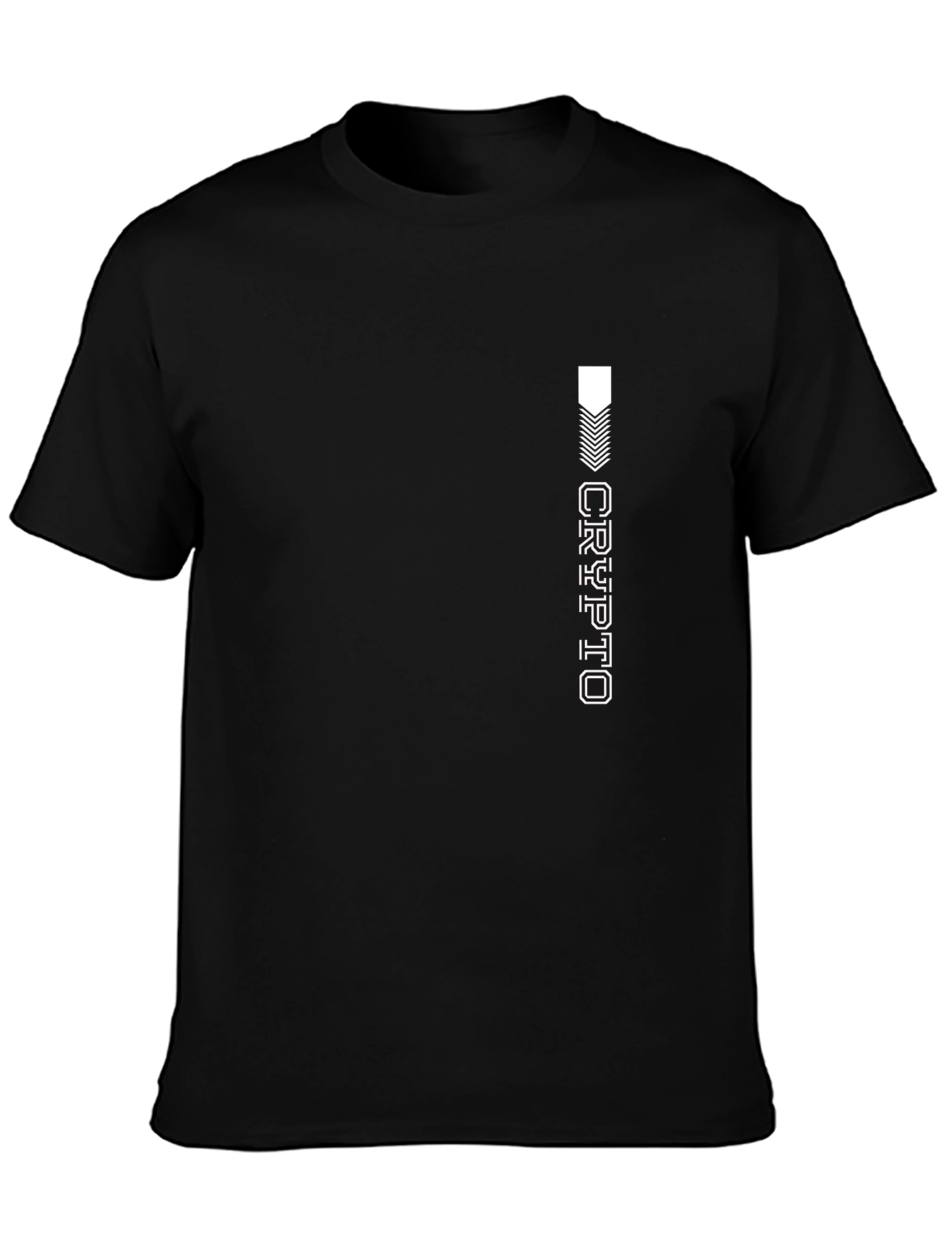 Black Crypto Graphic Black T-Shirt - Modern Style view 3