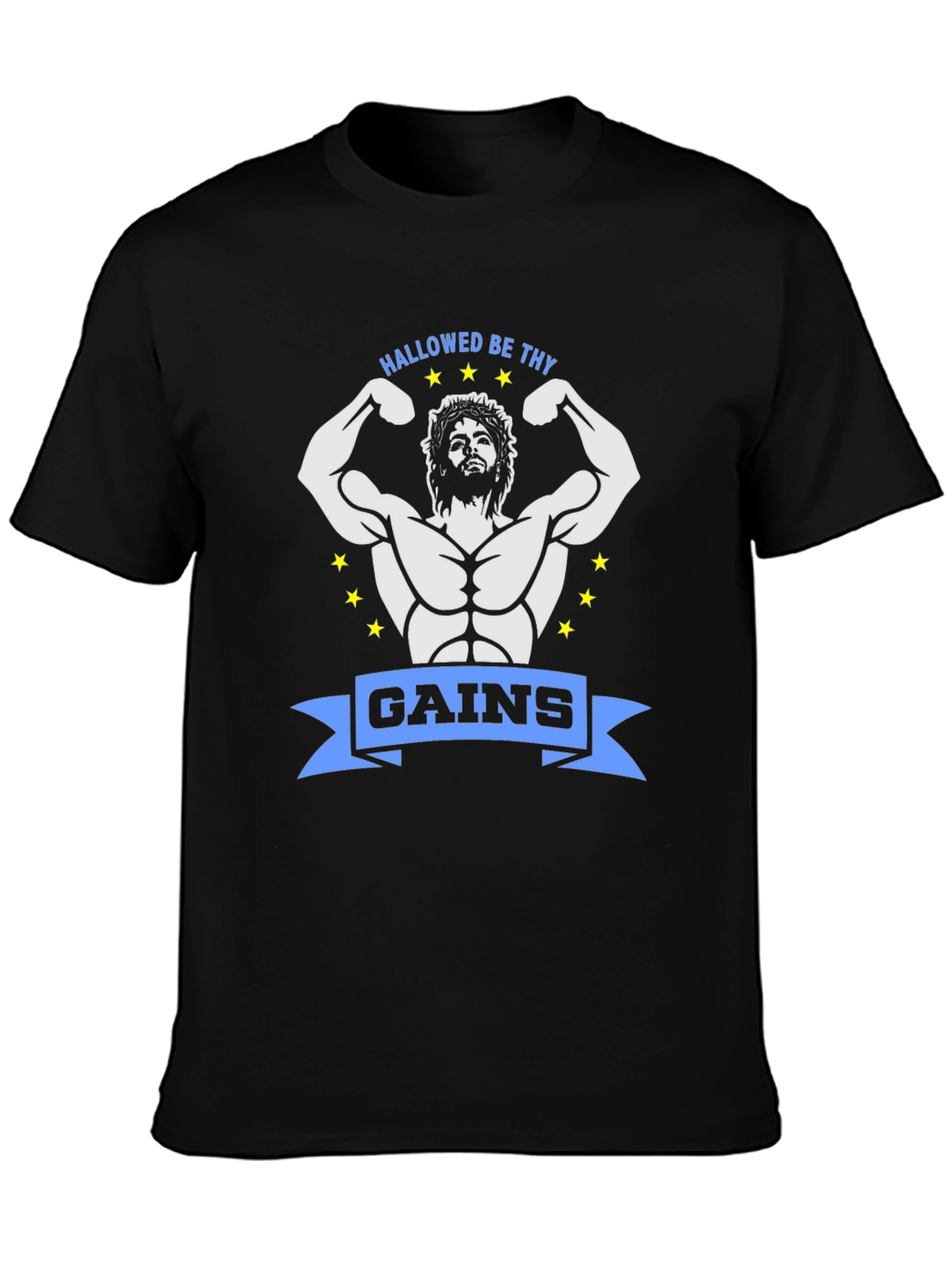 Black Hallowed Be Thy Gains Graphic Tee - Black view 3