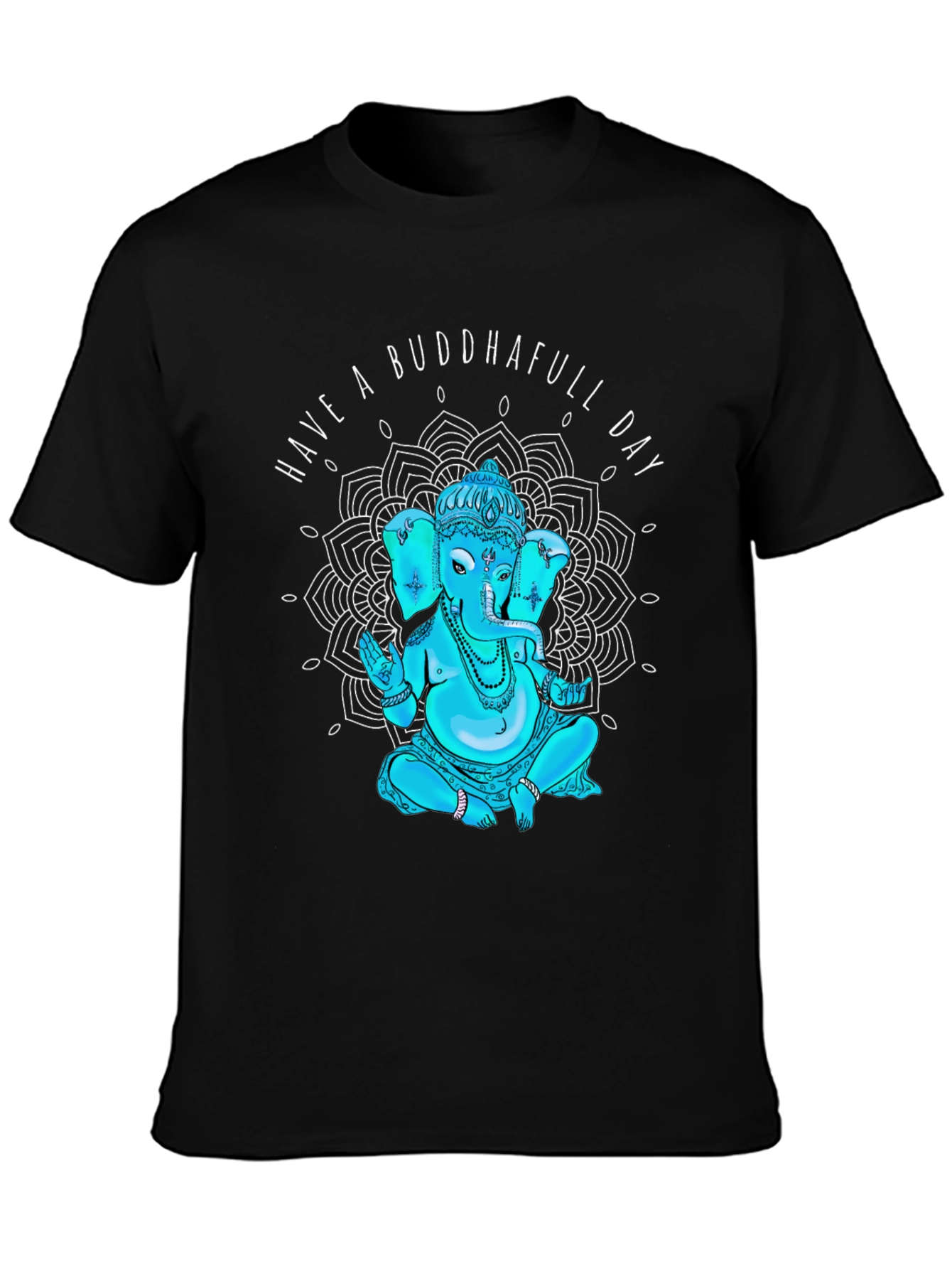 Black Buddhafull Day Graphic T-Shirt view 3