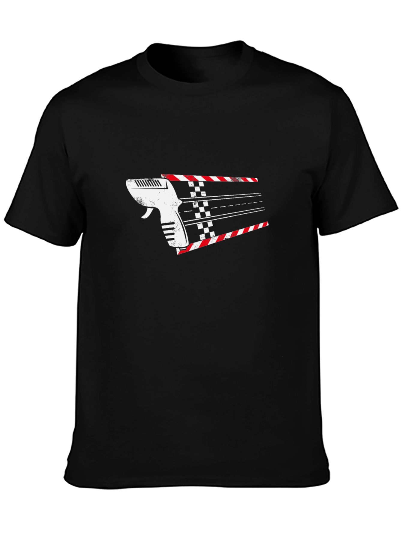 Black Slot Car Race Controller Graphic Tee view 3