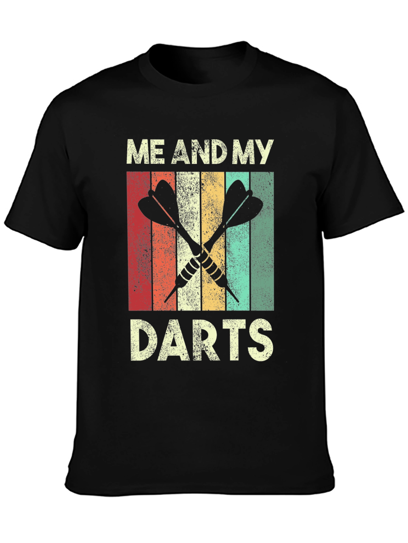 Black Retro "Me And My Darts" Graphic Tee view 3