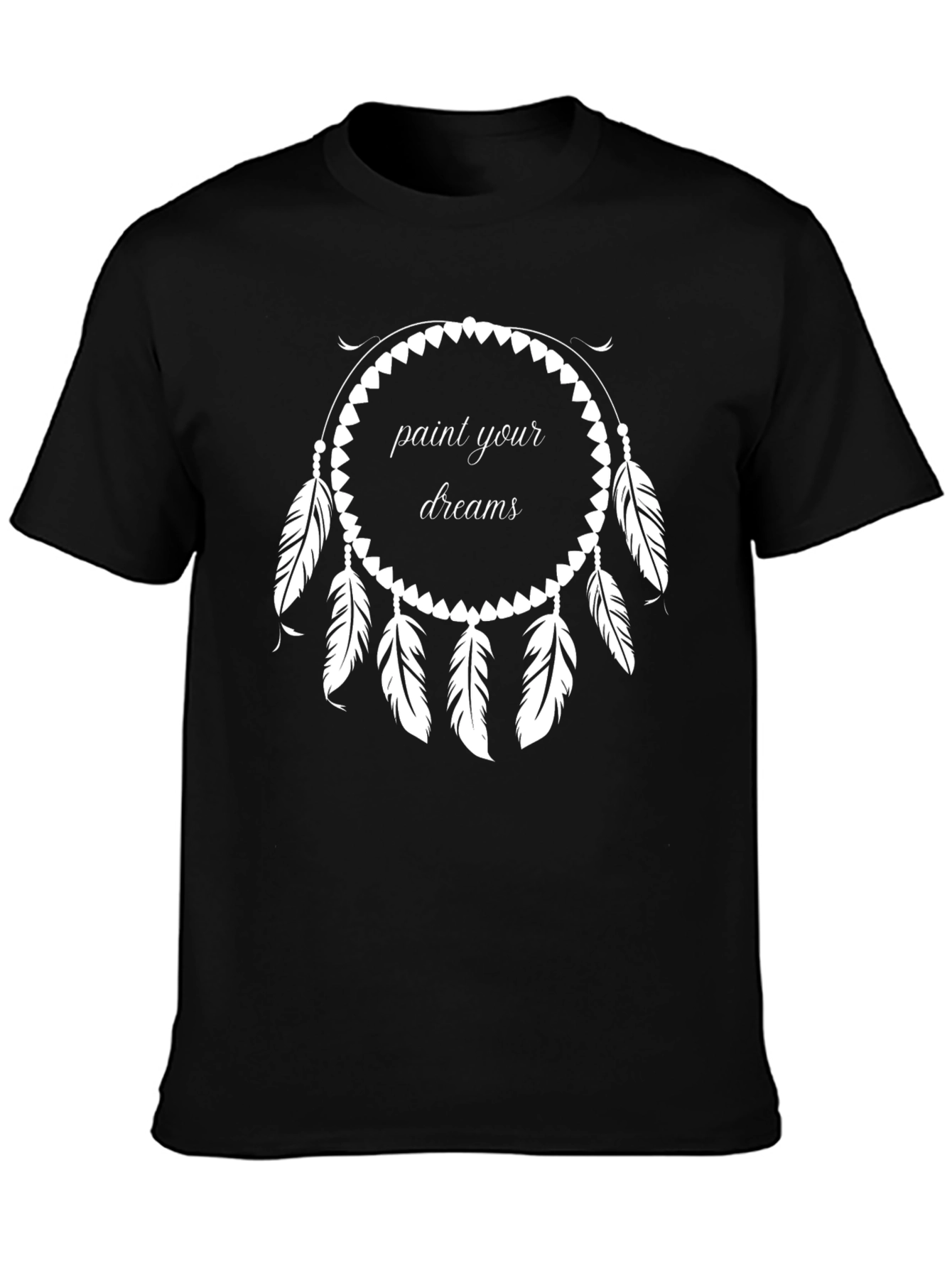 Black Dreamcatcher Graphic Tee - Paint Your Dreams view 3