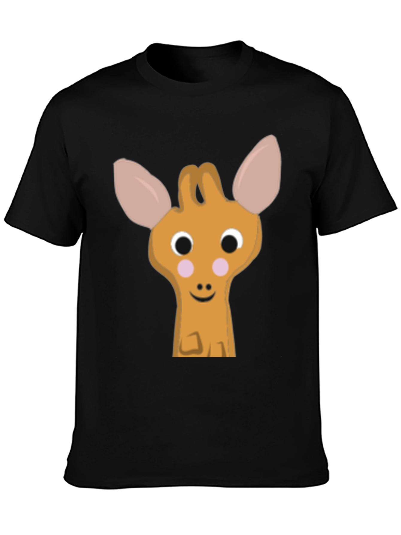 Black Cute Giraffe Graphic Tee - Soft Cotton Comfort view 3