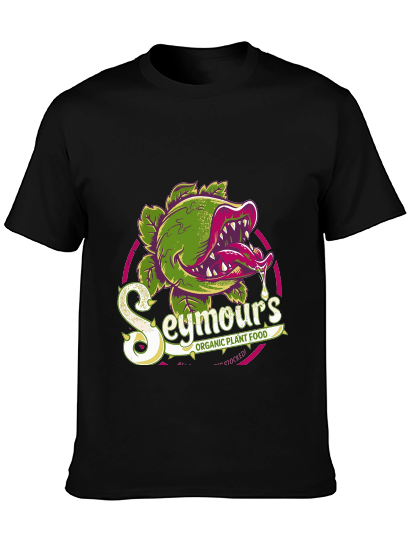 Black Seymour's Organic Plant Food T-Shirt view 3