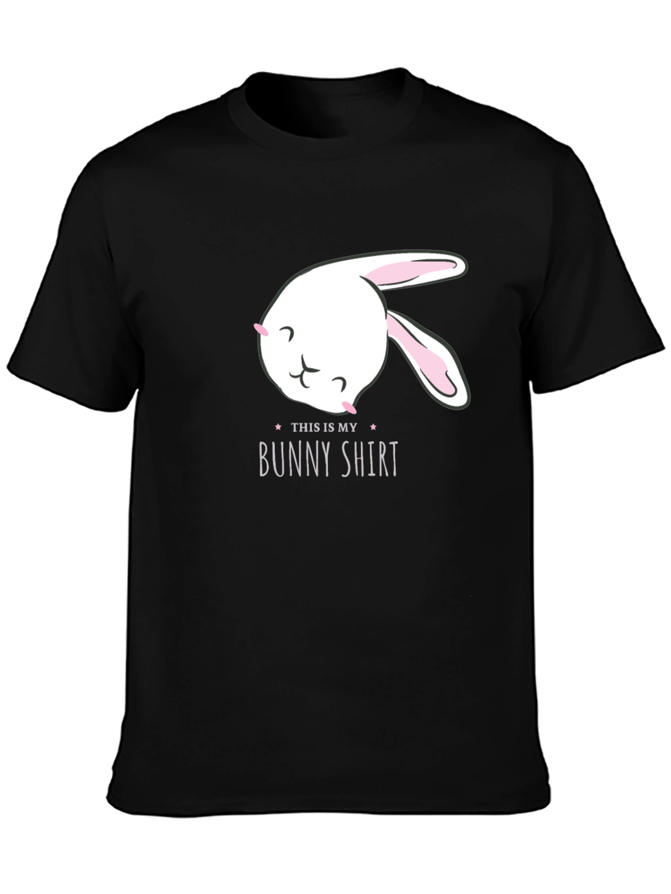 Black Cute Bunny Shirt - This is My Bunny Shirt view 3