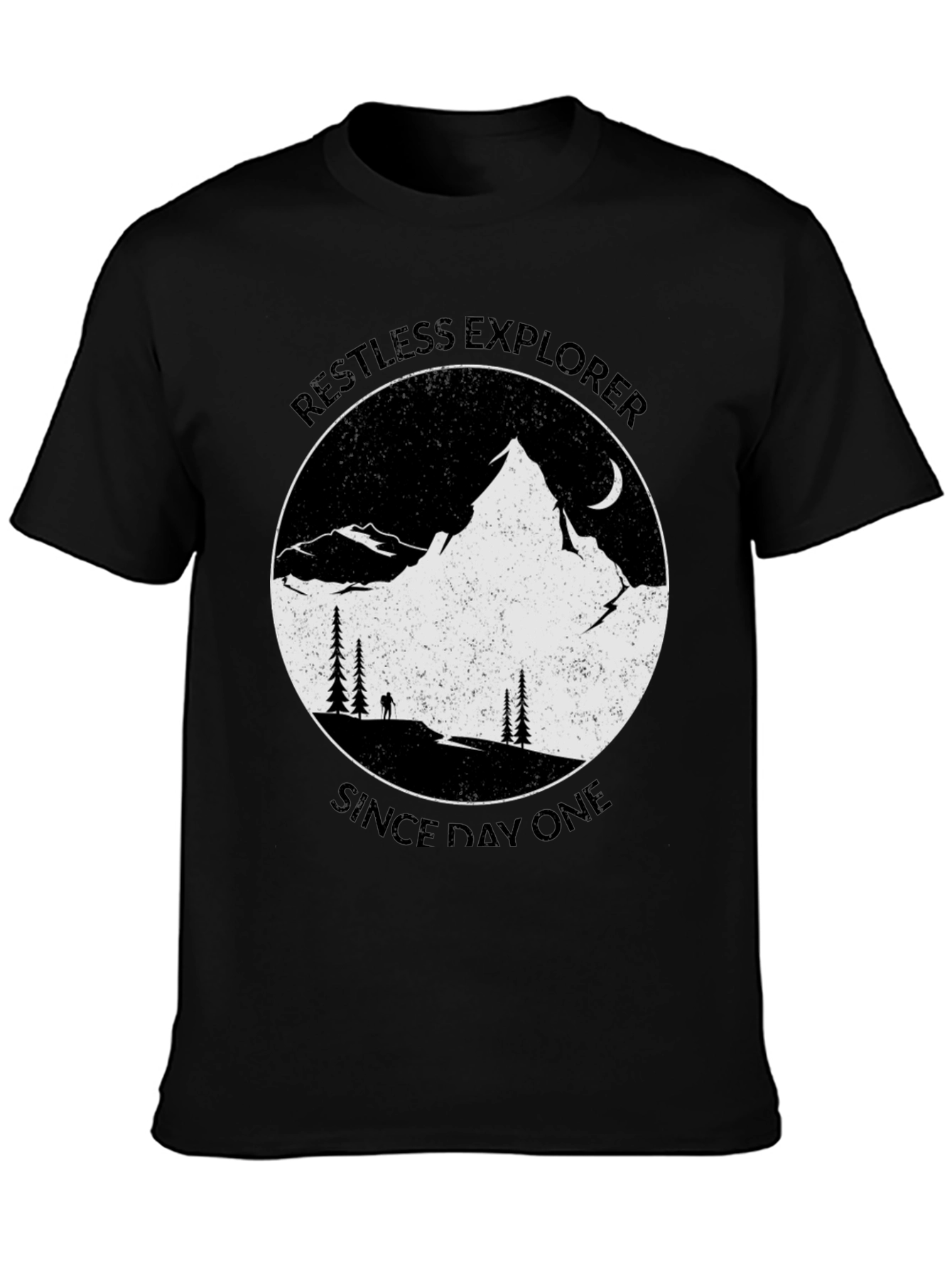 Black Restless Explorer Graphic Tee - Adventure Awaits! view 3