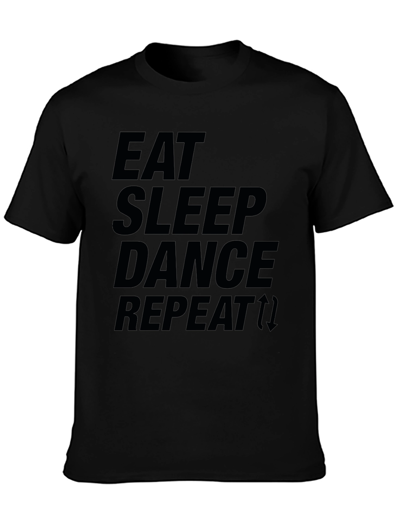 Black Eat Sleep Dance Repeat Graphic Tee view 3