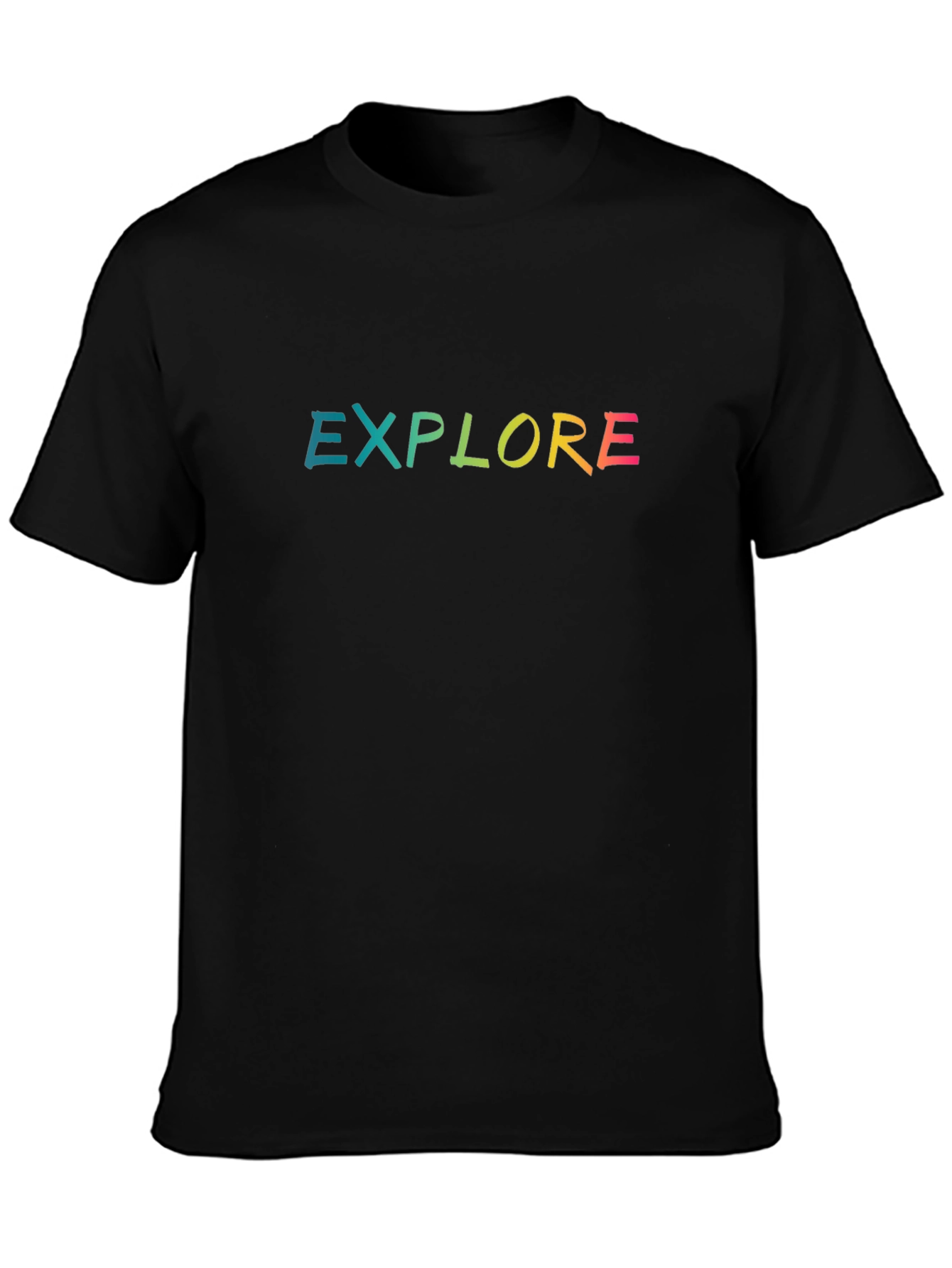 Black Explore Graphic Print Black T-Shirt view 3