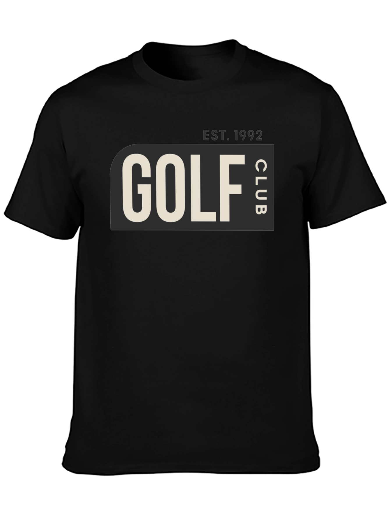 Black Golf Club EST. 1992 Tee - Stylish Black Cotton T-Shirt view 3