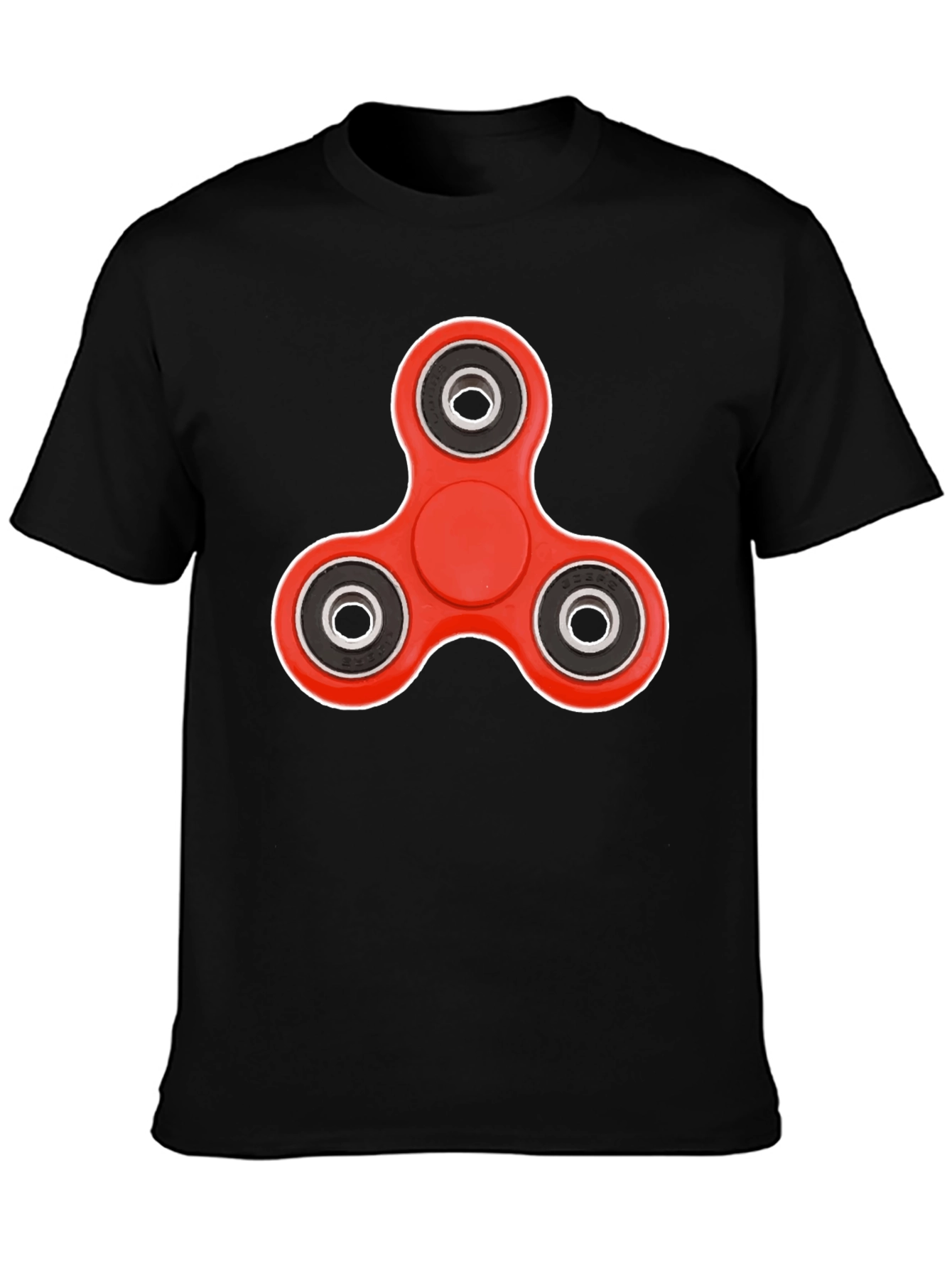 Black Fidget Spinner Graphic Tee - Trendy Casual Wear view 3