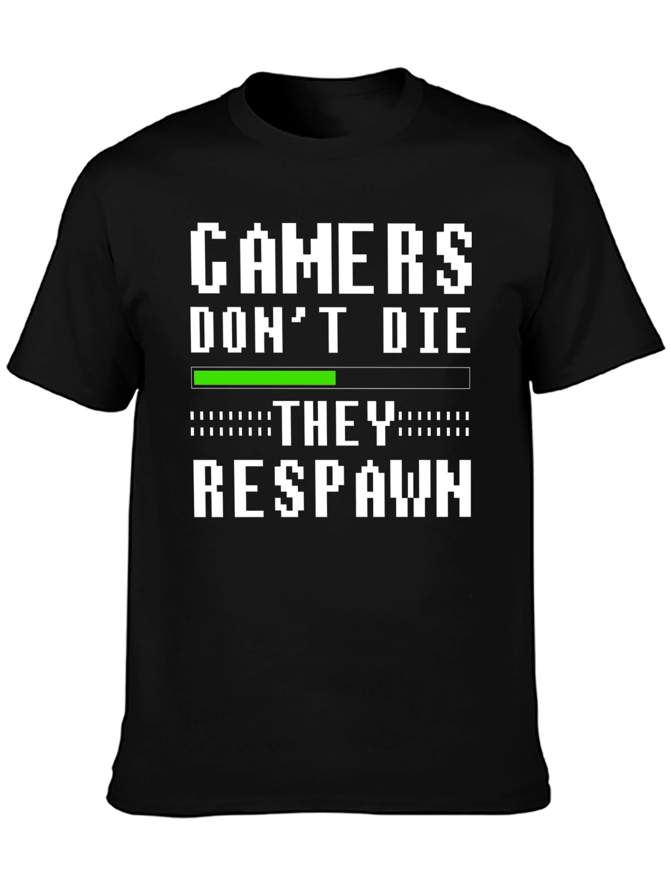Black Gamers Don't Die T-Shirt - They Respawn! view 3