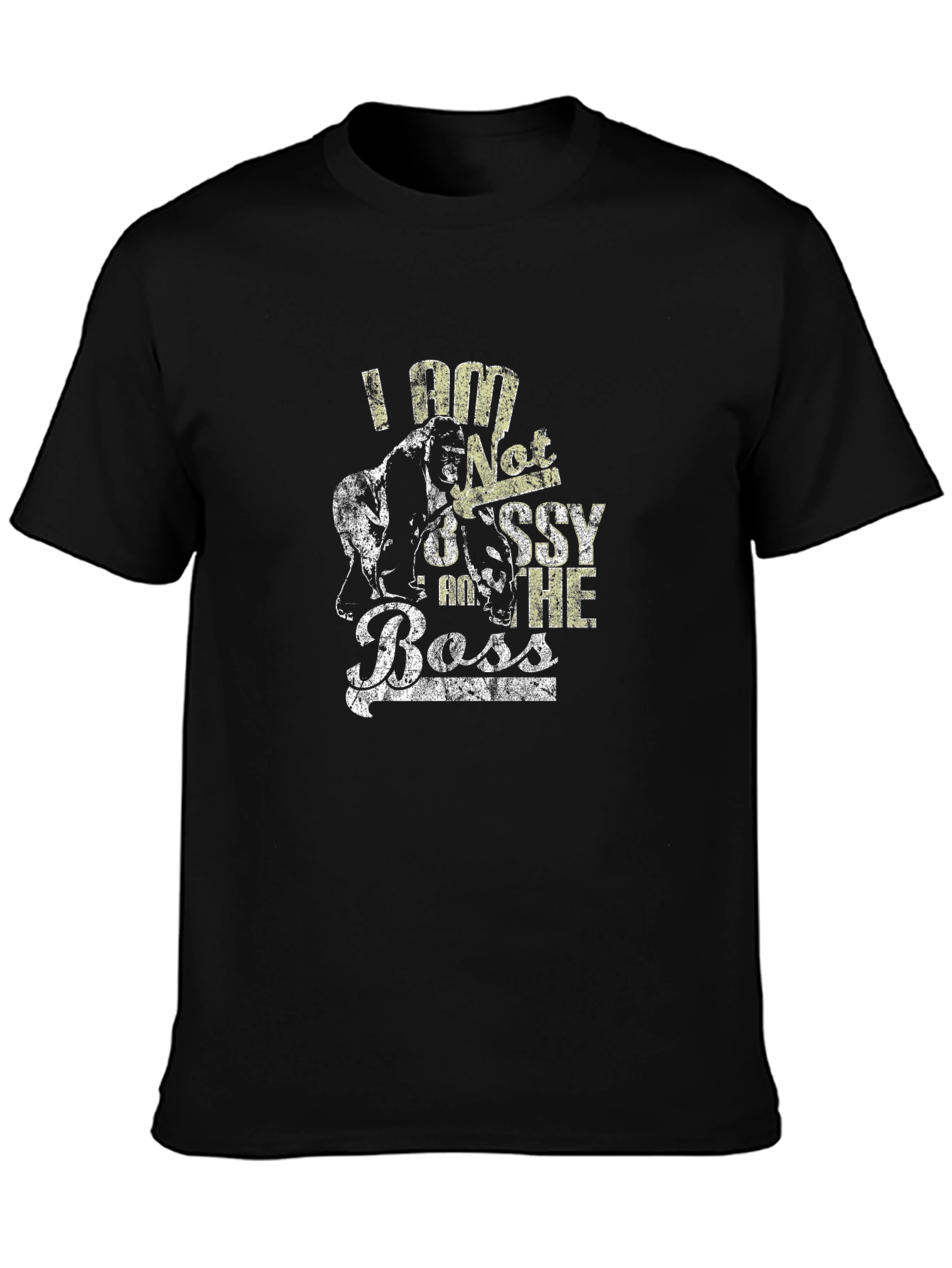 Black I am Not Bossy, I am the Boss Graphic T-Shirt view 3