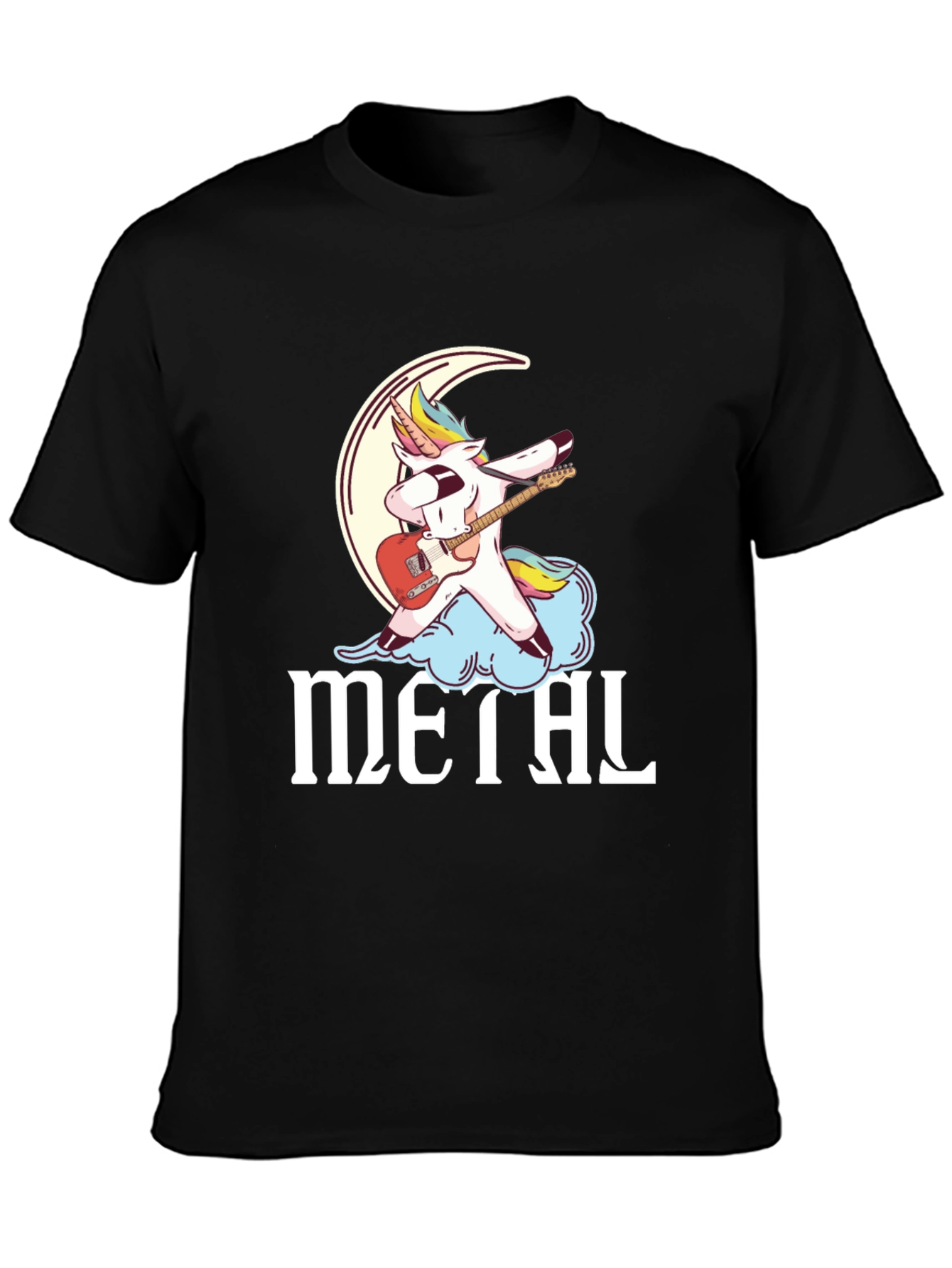 Black Unicorn Metal Dab T-Shirt - Rock On! view 3