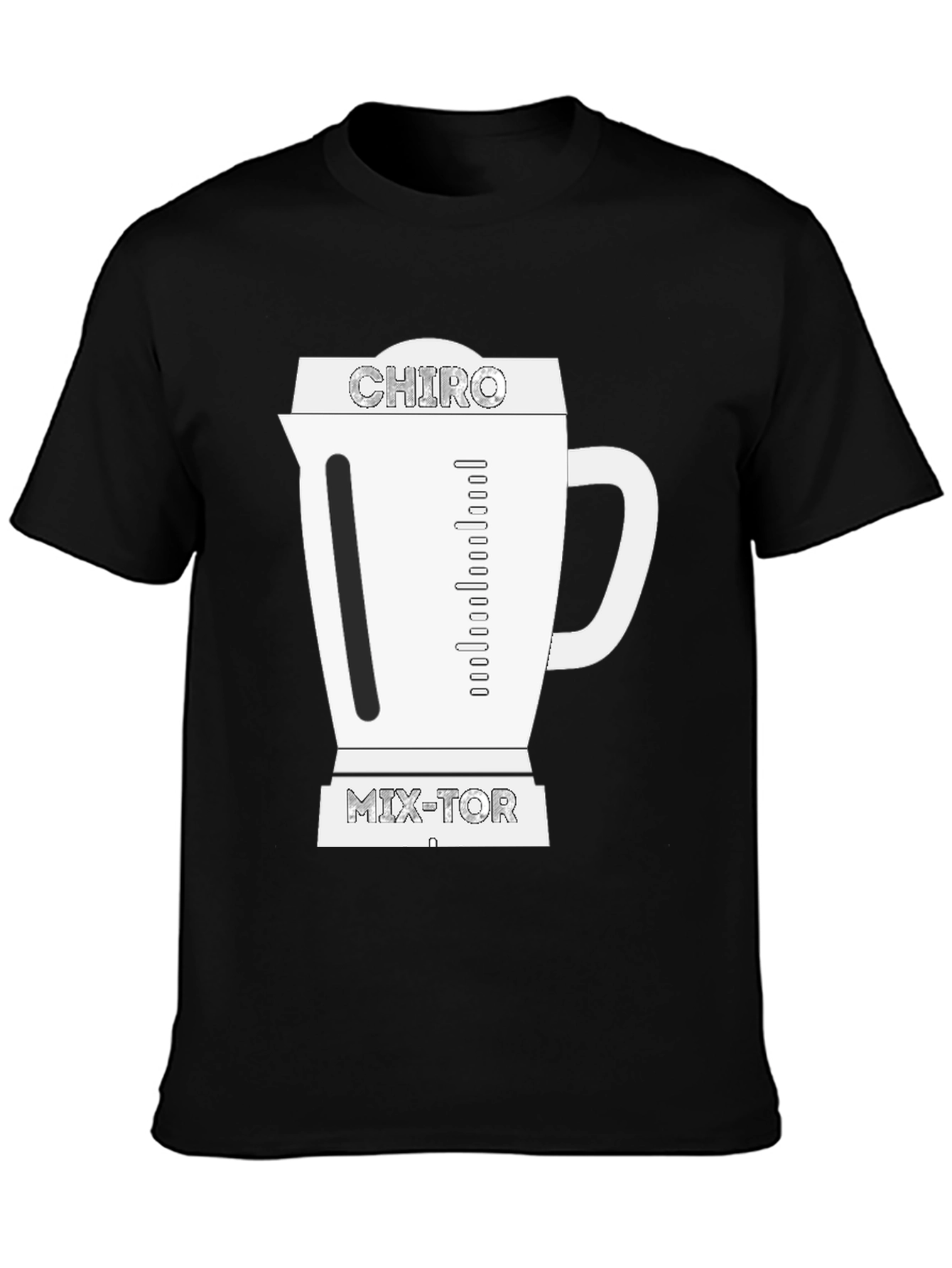 Black Chiro Mix-Tor Graphic T-Shirt - Novelty Chiropractic Tee view 3