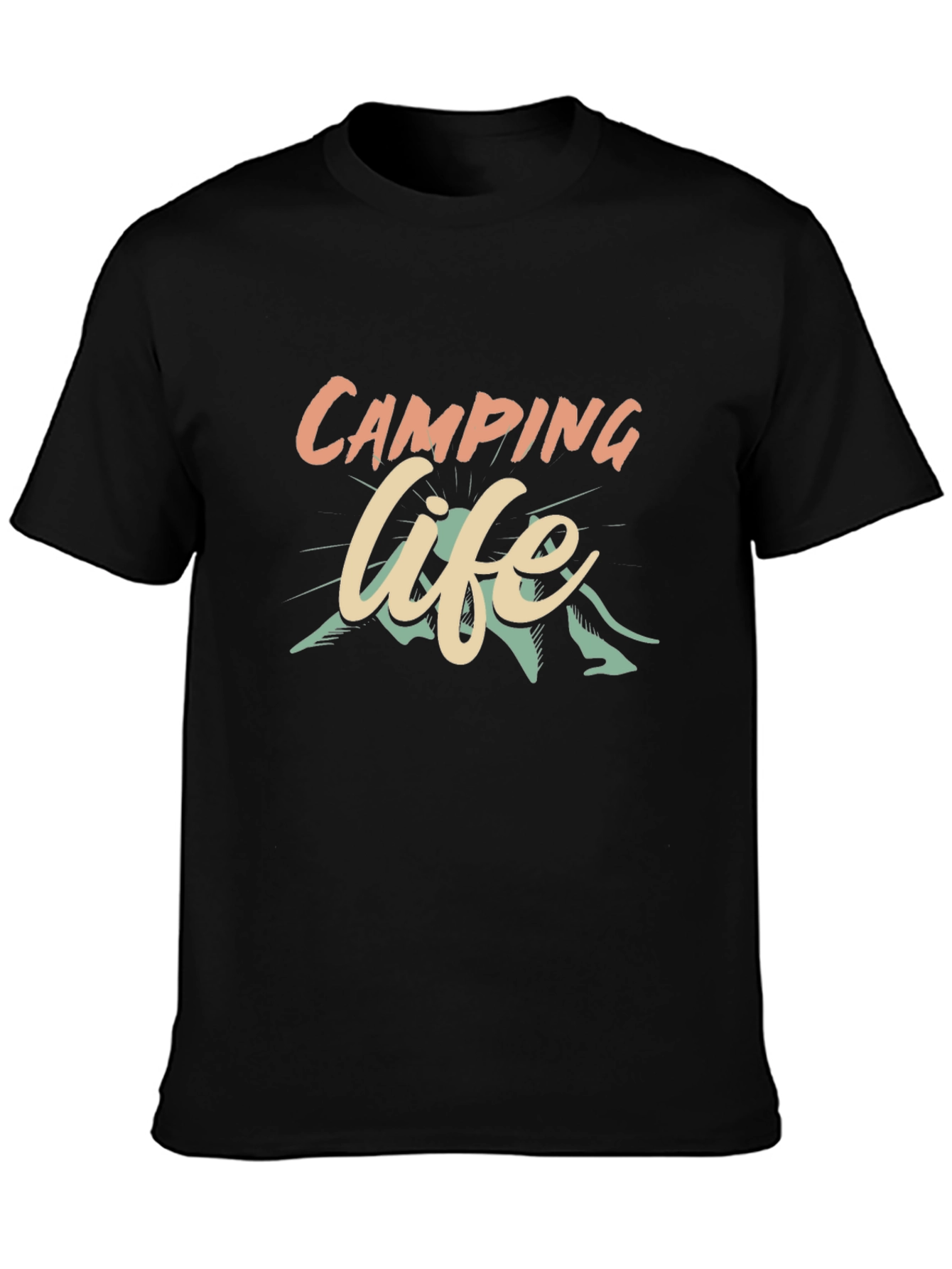 Black Camping Life Graphic Tee view 3