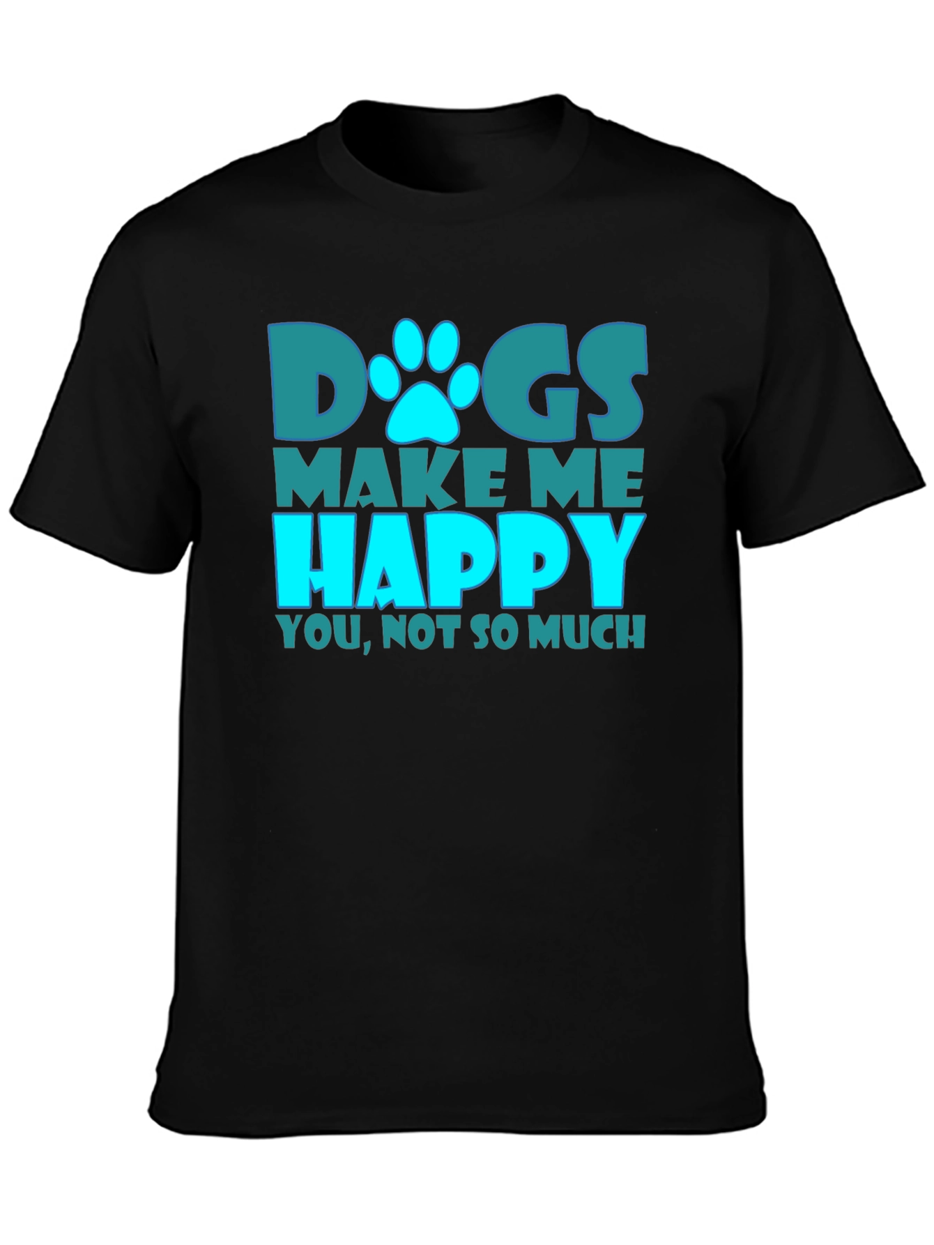 Black Dogs Make Me Happy Graphic Tee view 3