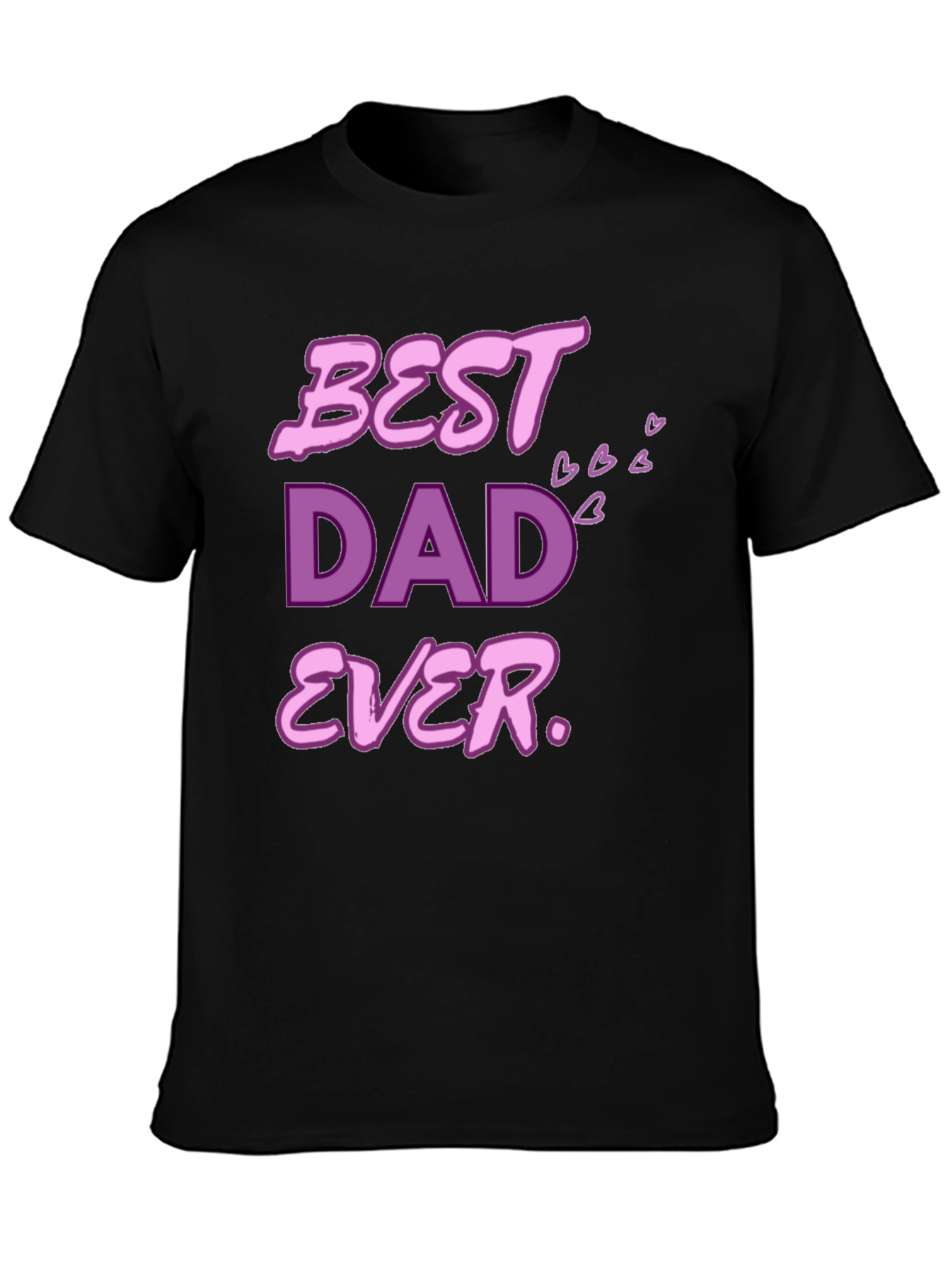 Black Best Dad Ever T-Shirt view 3