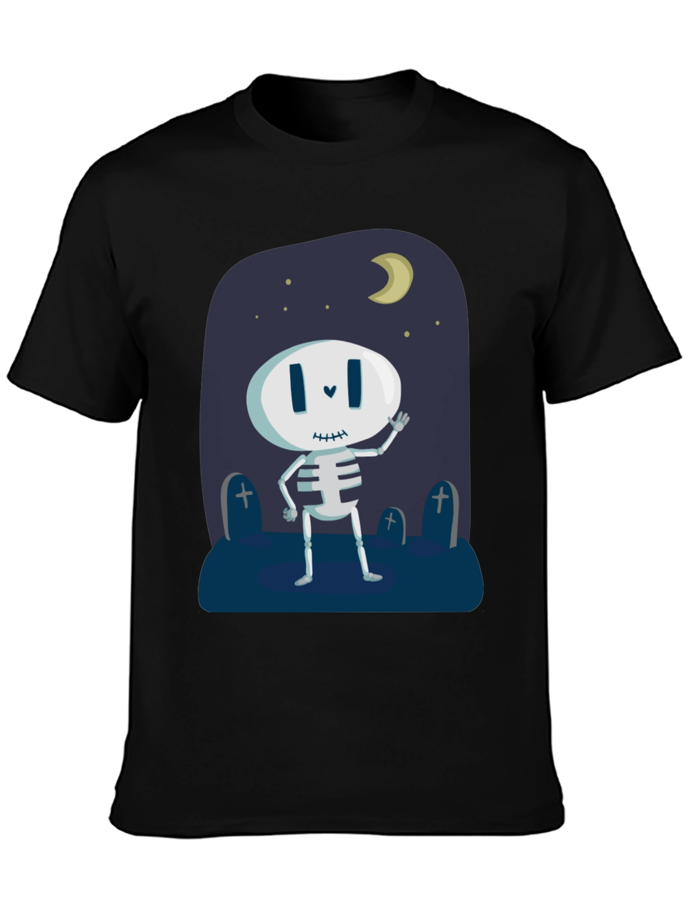 Spooky Skeleton Graphic T-Shirt - Halloween Fun - 3