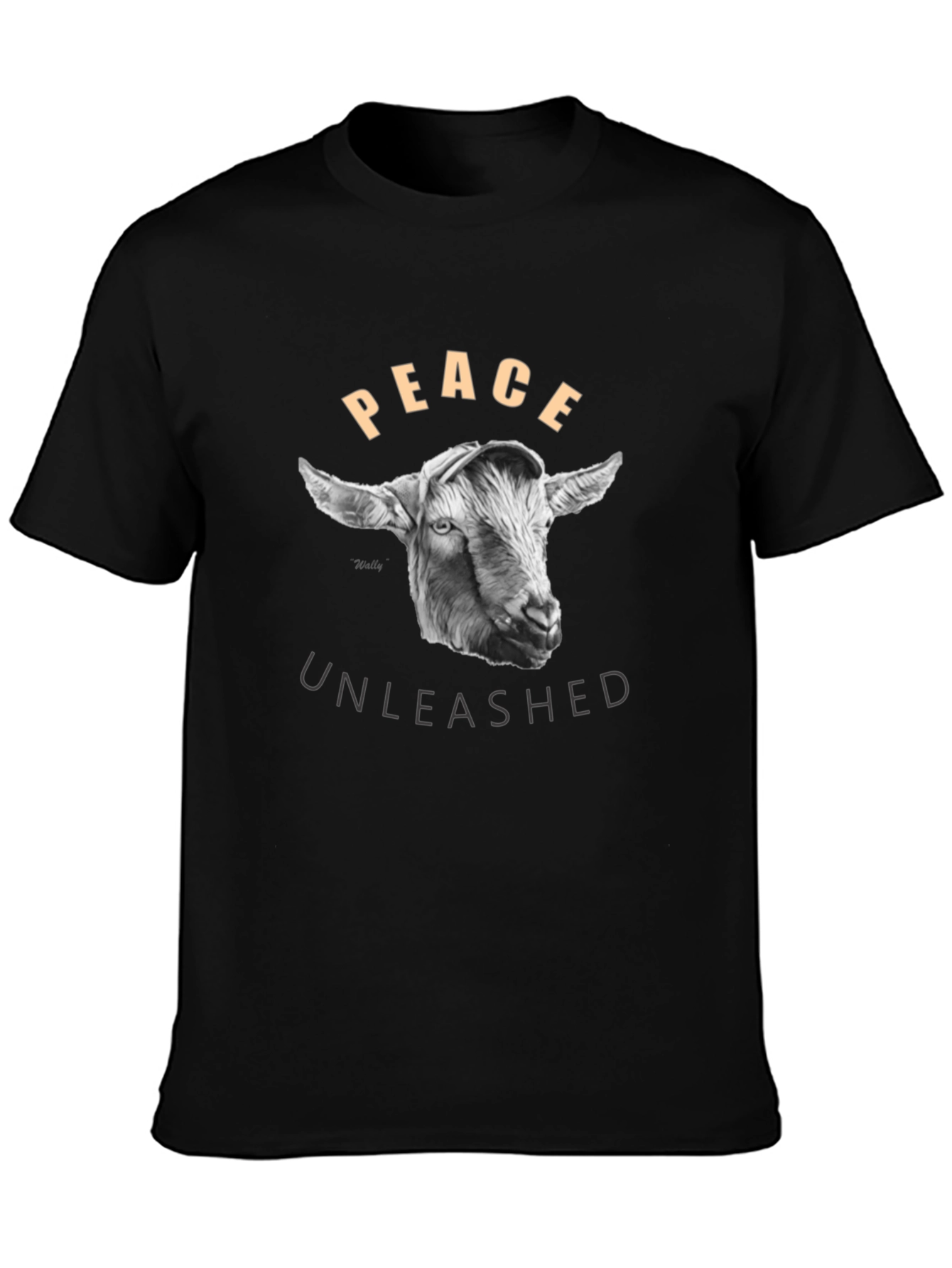 Peace Unleashed Goat Graphic Tee - Black - 3
