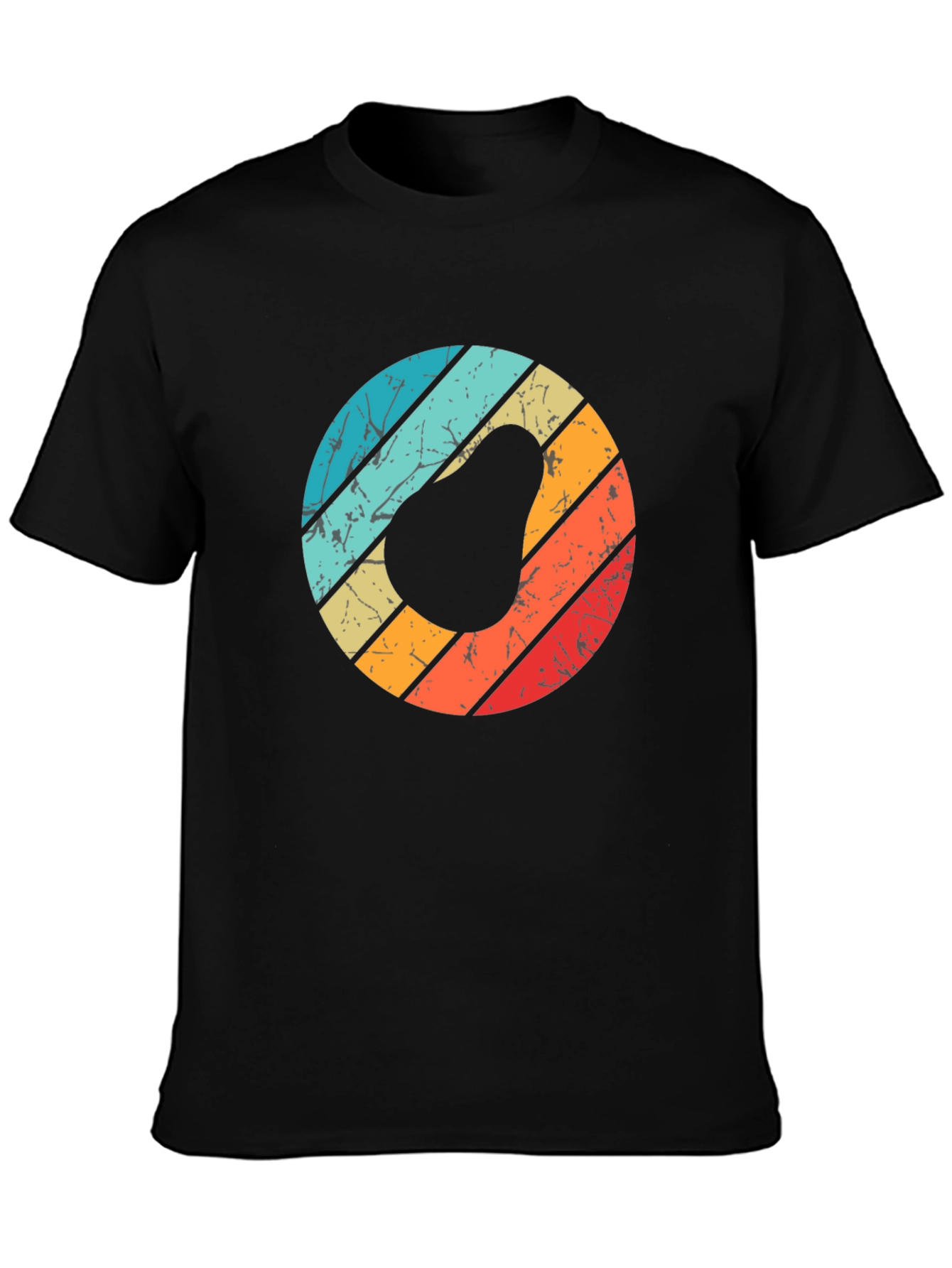 Black Retro Avocado Graphic Tee view 3