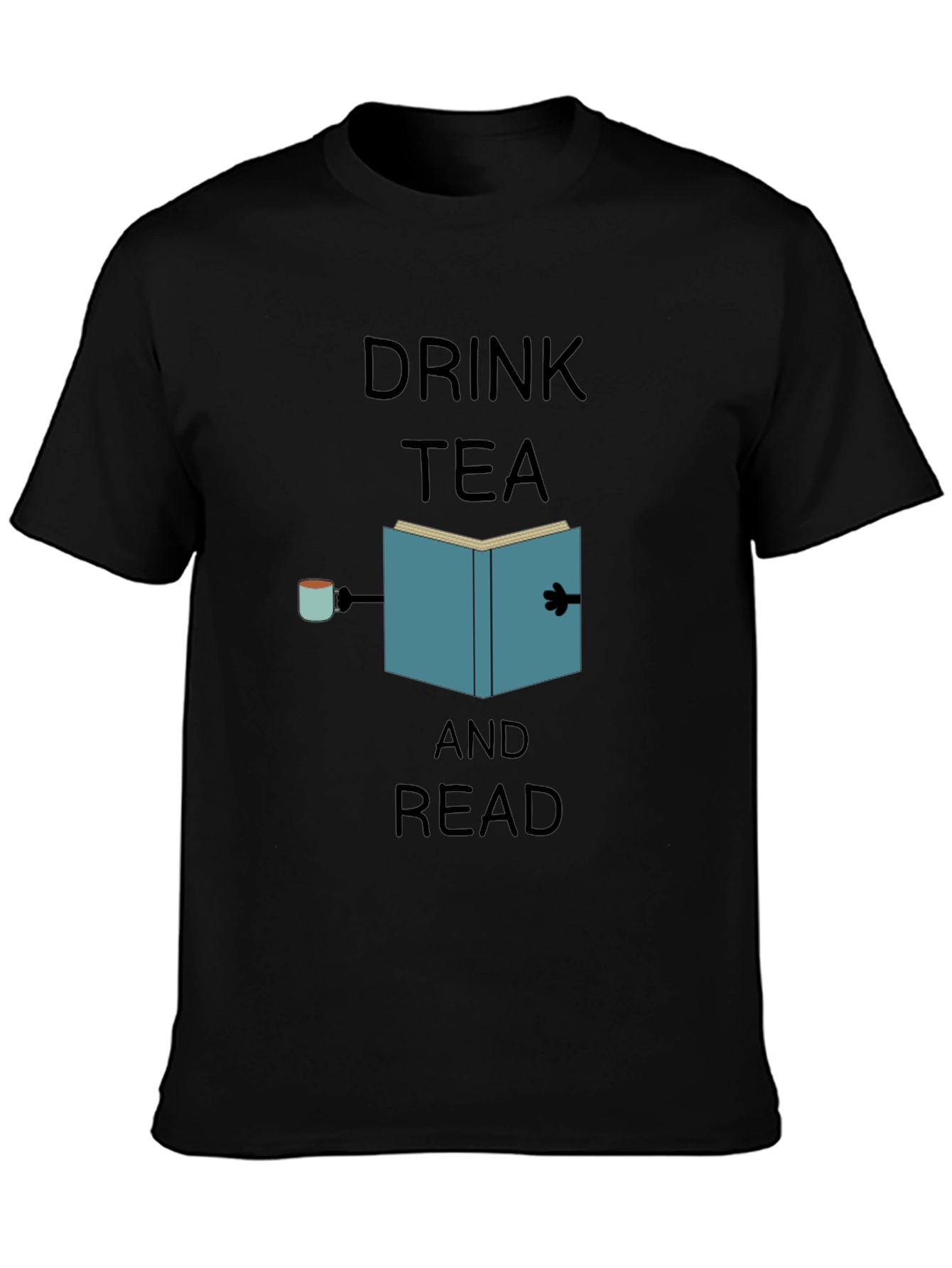 Black Drink Tea and Read Graphic T-Shirt view 3