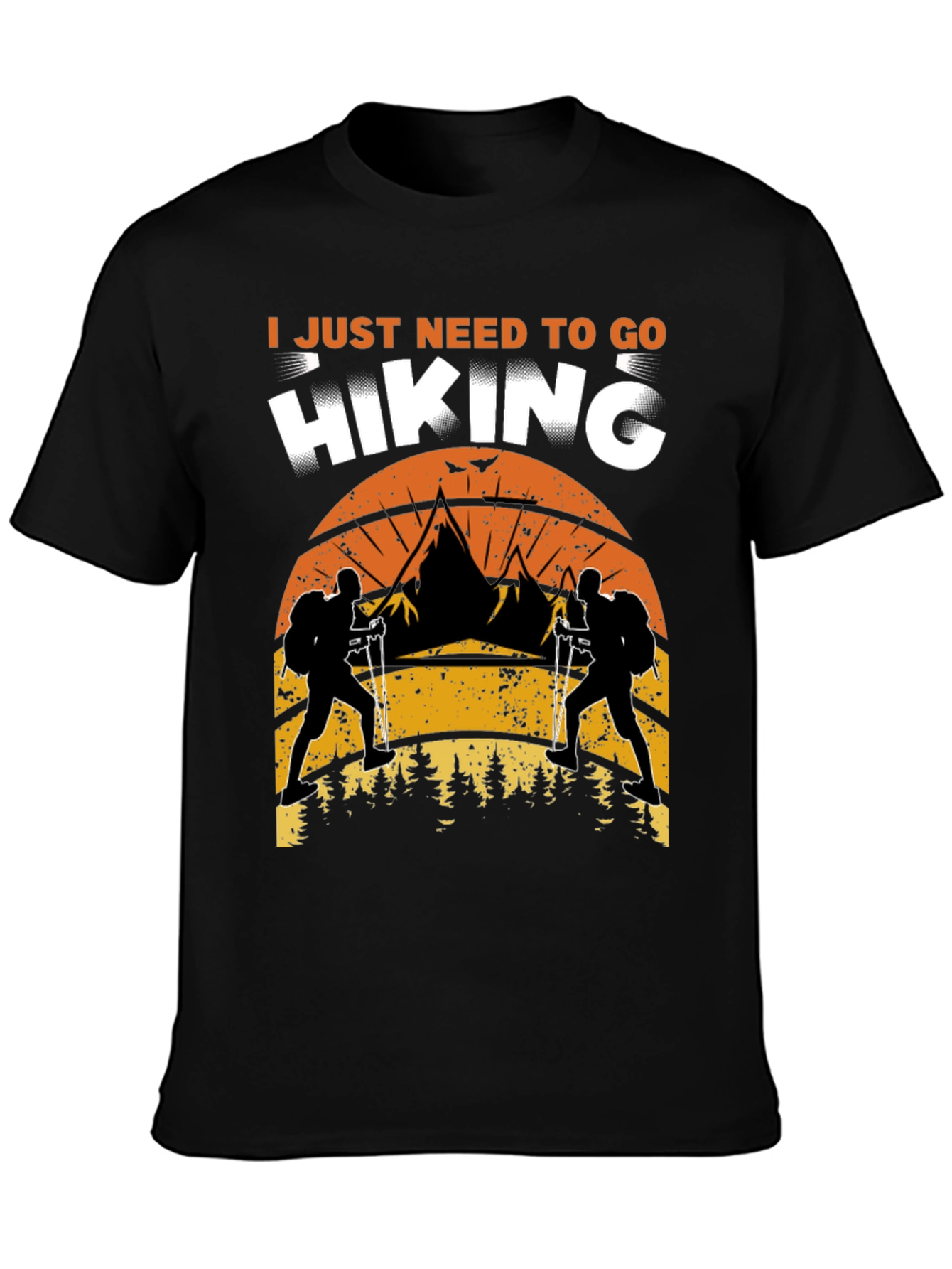Black Hiking Adventure T-Shirt - Nature Explorer view 3