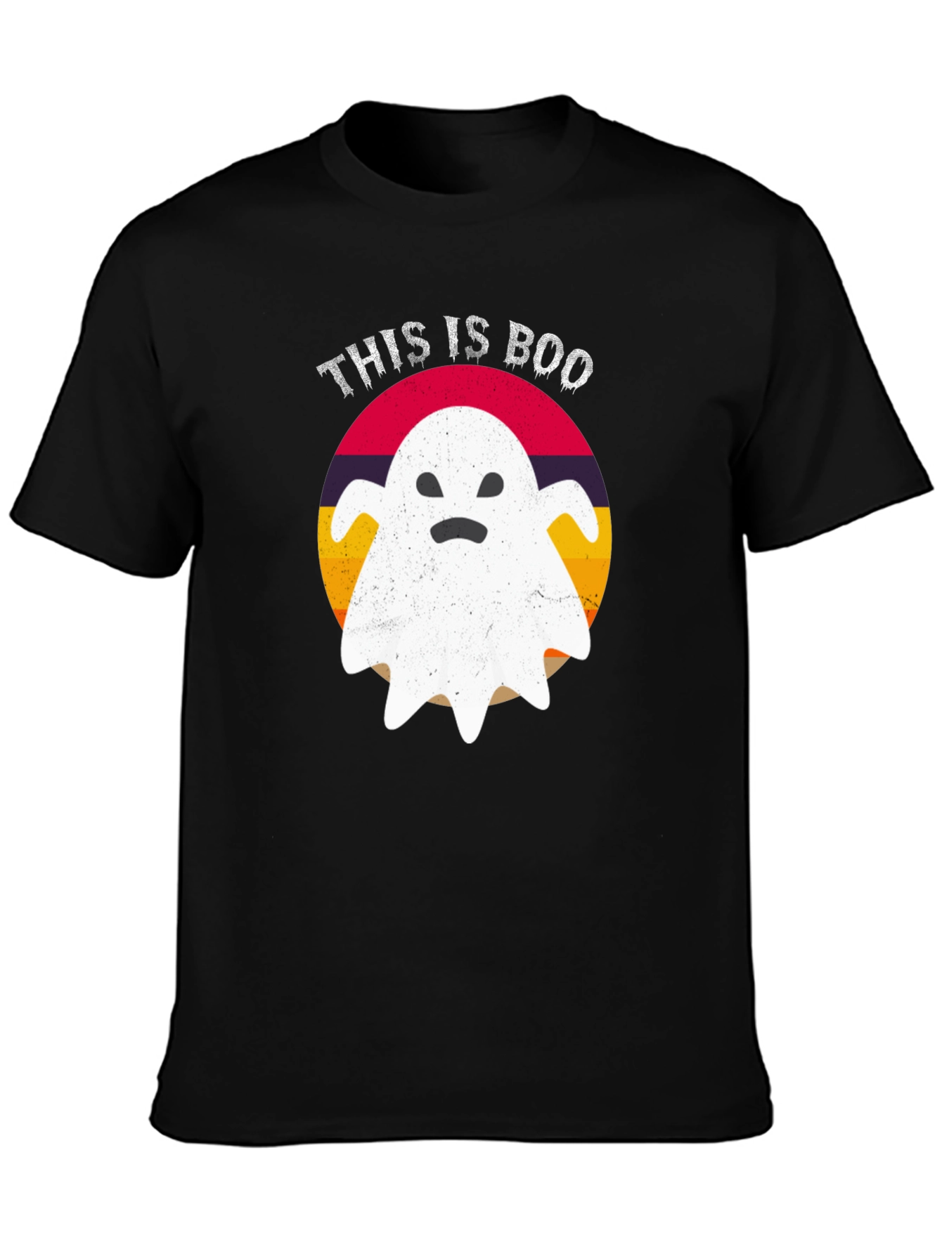 Black This is Boo Ghost T-Shirt - Halloween Apparel view 3