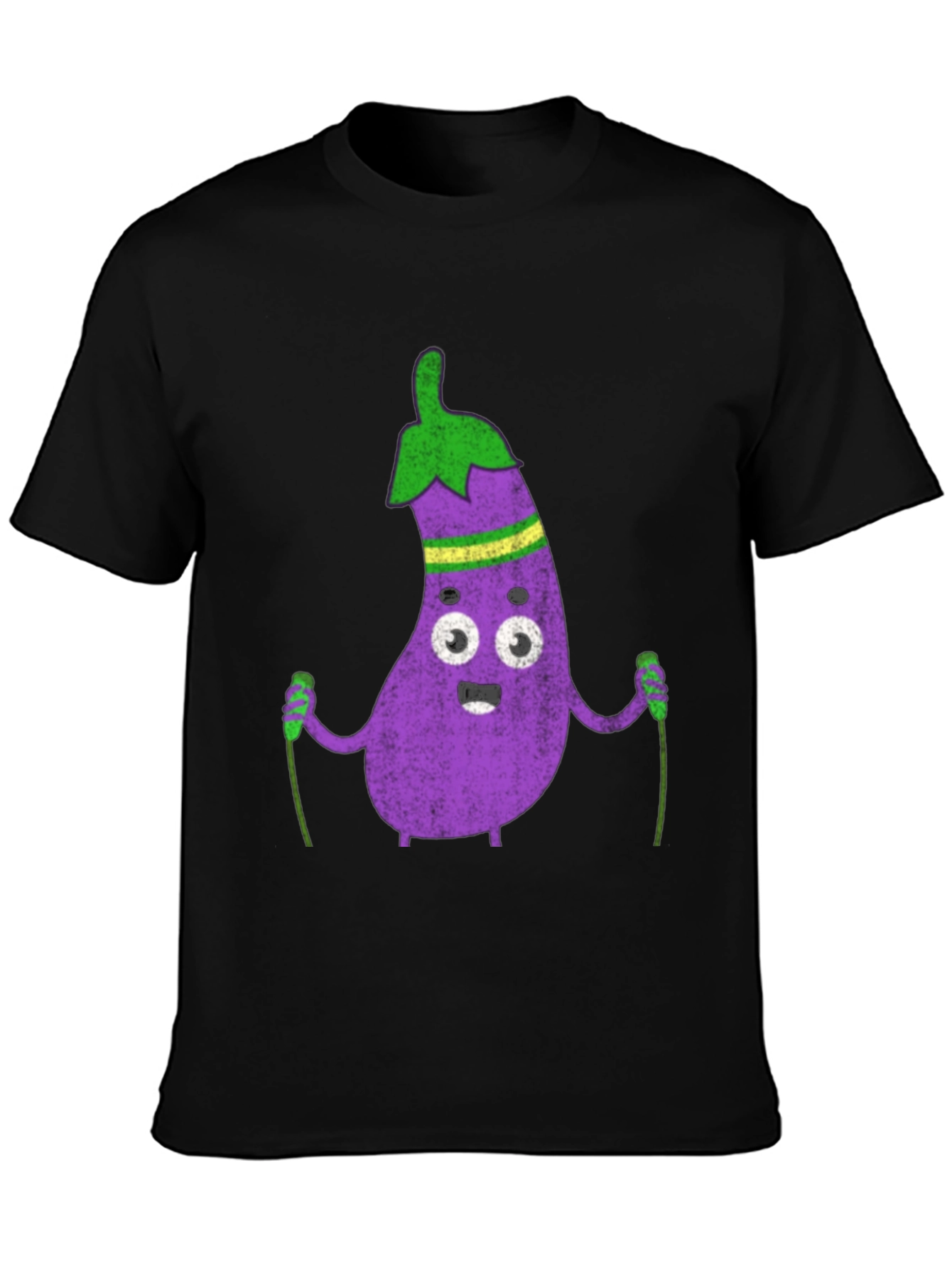 Eggplant Skiing T-Shirt - Funny Graphic Tee - 3