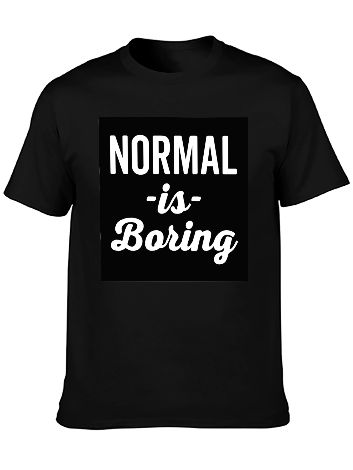 Black Normal is Boring Graphic Tee view 3