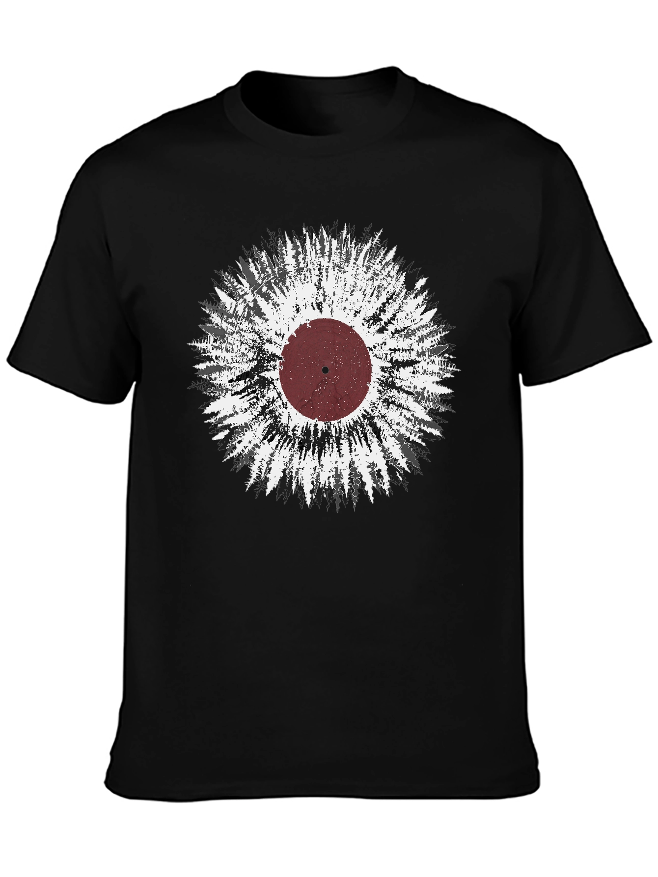 Black Nature Record Graphic T-Shirt view 3
