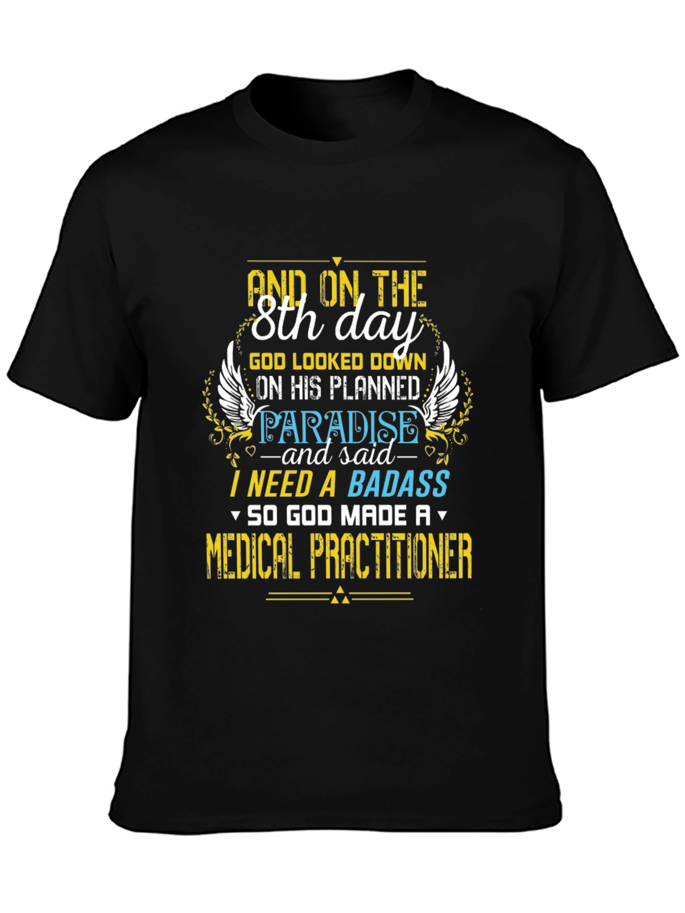 Black 8th Day Medical Practitioner Graphic Tee view 3