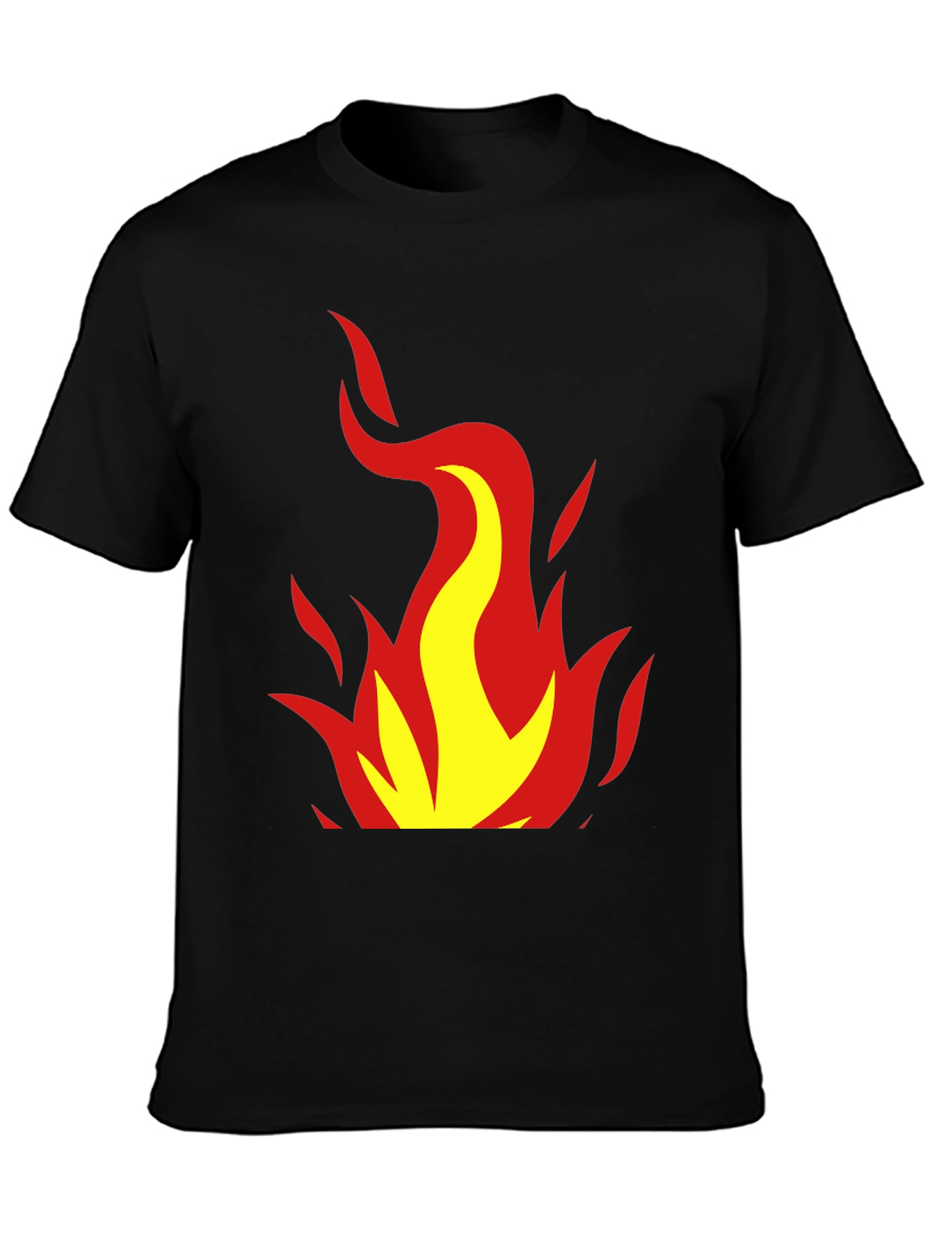 Black Flame Graphic Black Tee view 3