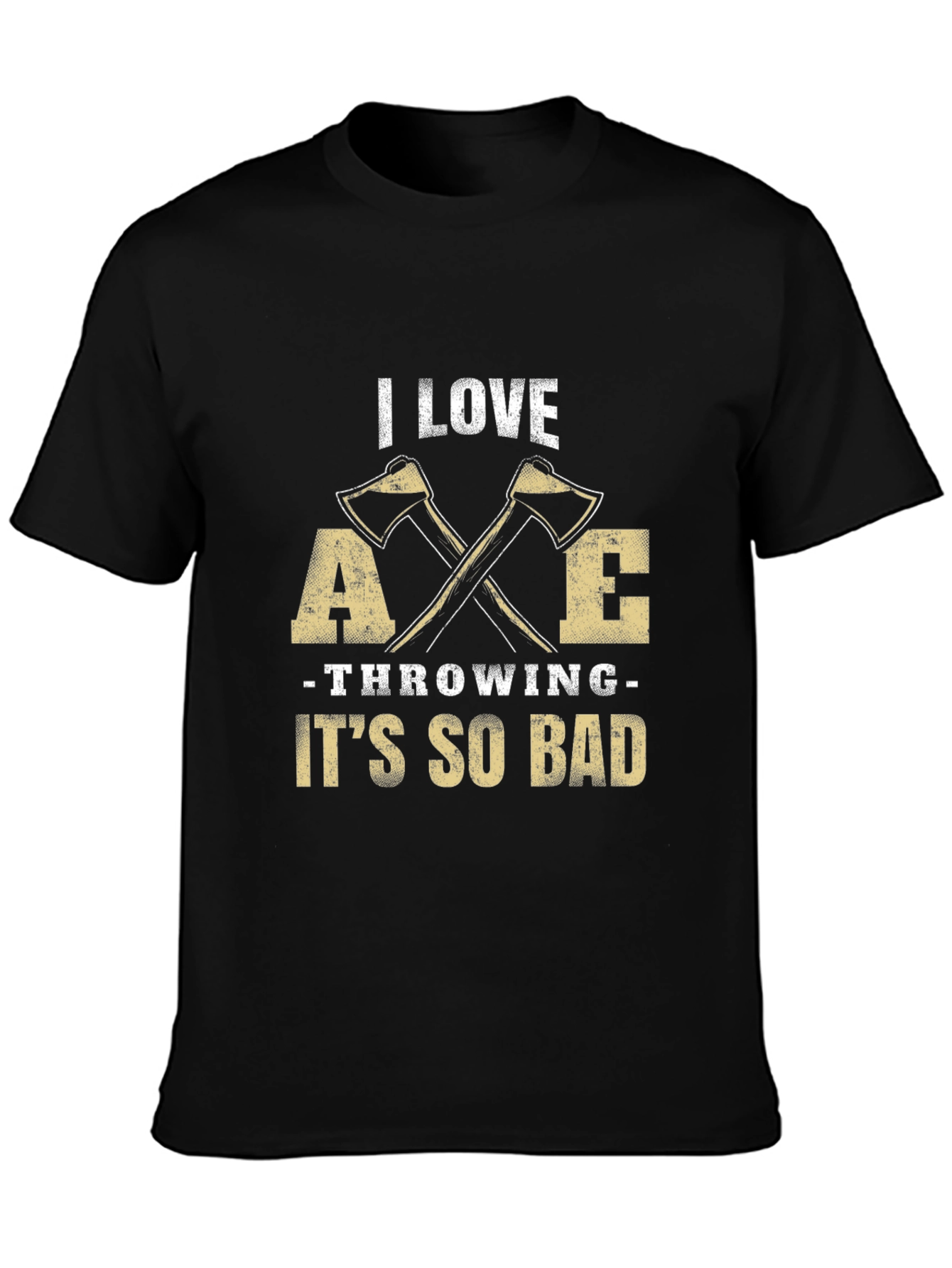 Black Axe Throwing T-Shirt - I Love Axe Throwing - Funny Gift view 3