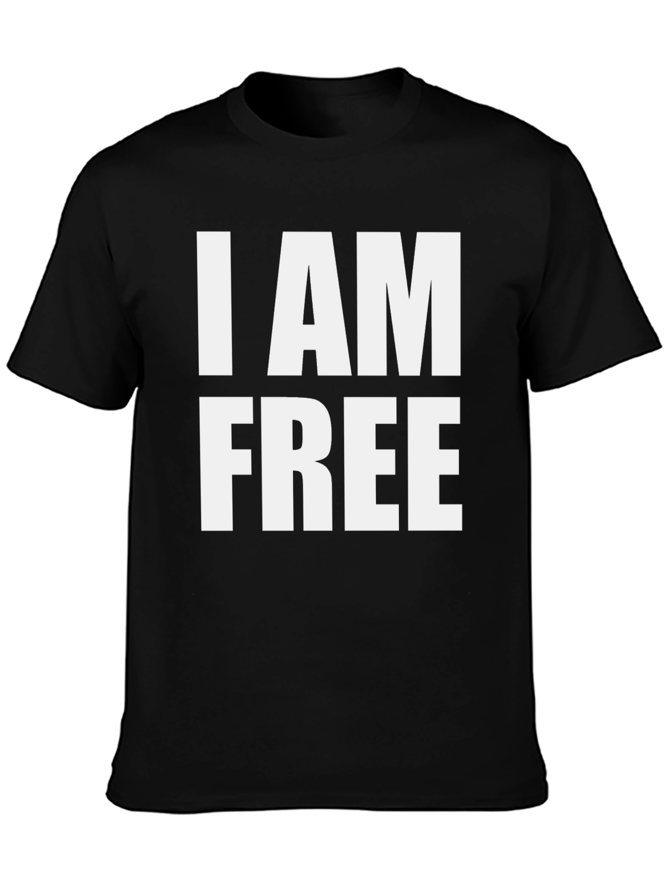 Black I AM FREE Graphic T-Shirt - Statement Tee view 3