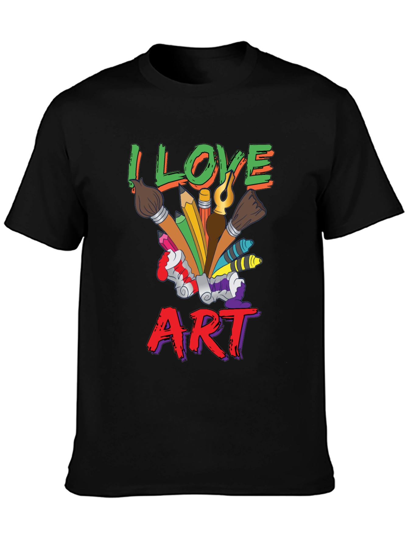 I Love Art T-Shirt, Artist Graphic Tee - 3