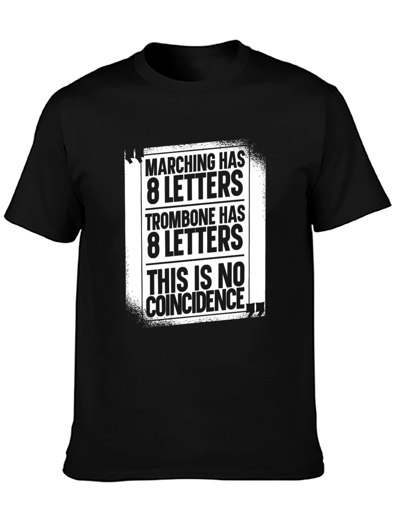 Black Marching Trombone Coincidence T-Shirt view 3