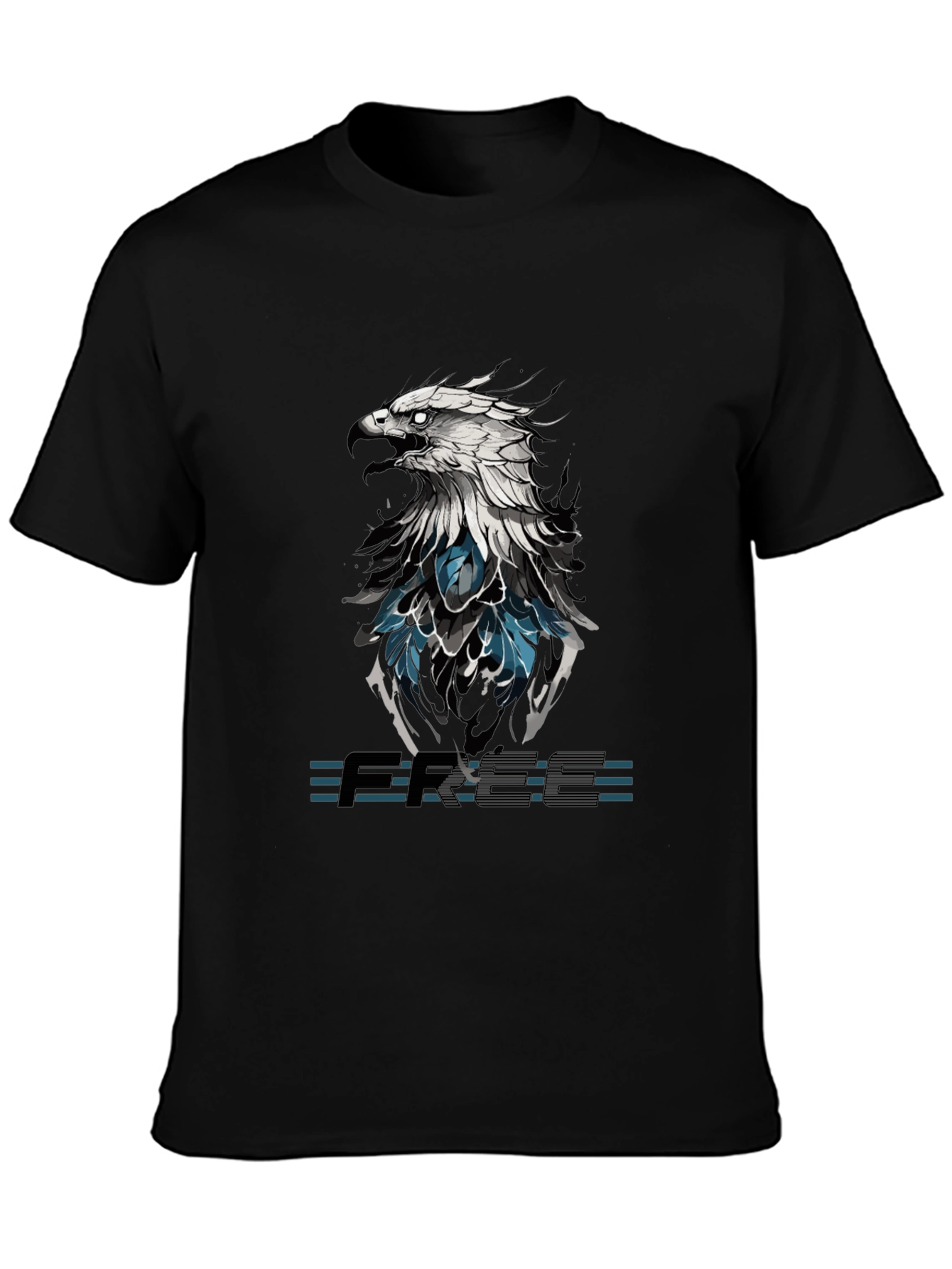Black Eagle Graphic T-Shirt - Black view 3