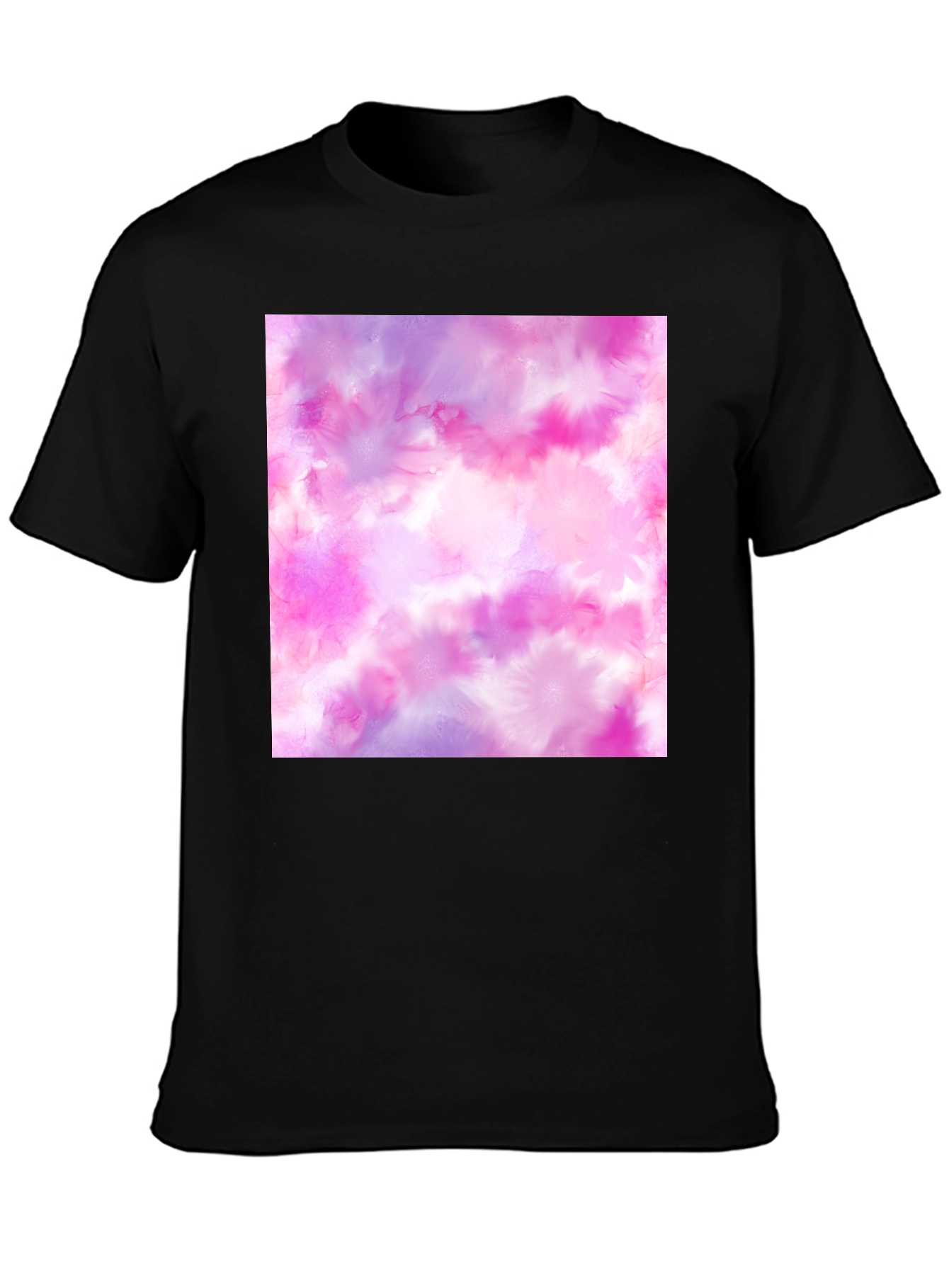 Black Watercolor Tie-Dye Graphic Tee view 3