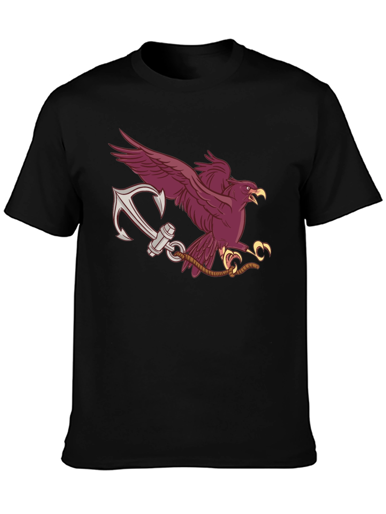 Black Eagle and Anchor Graphic Tee view 3