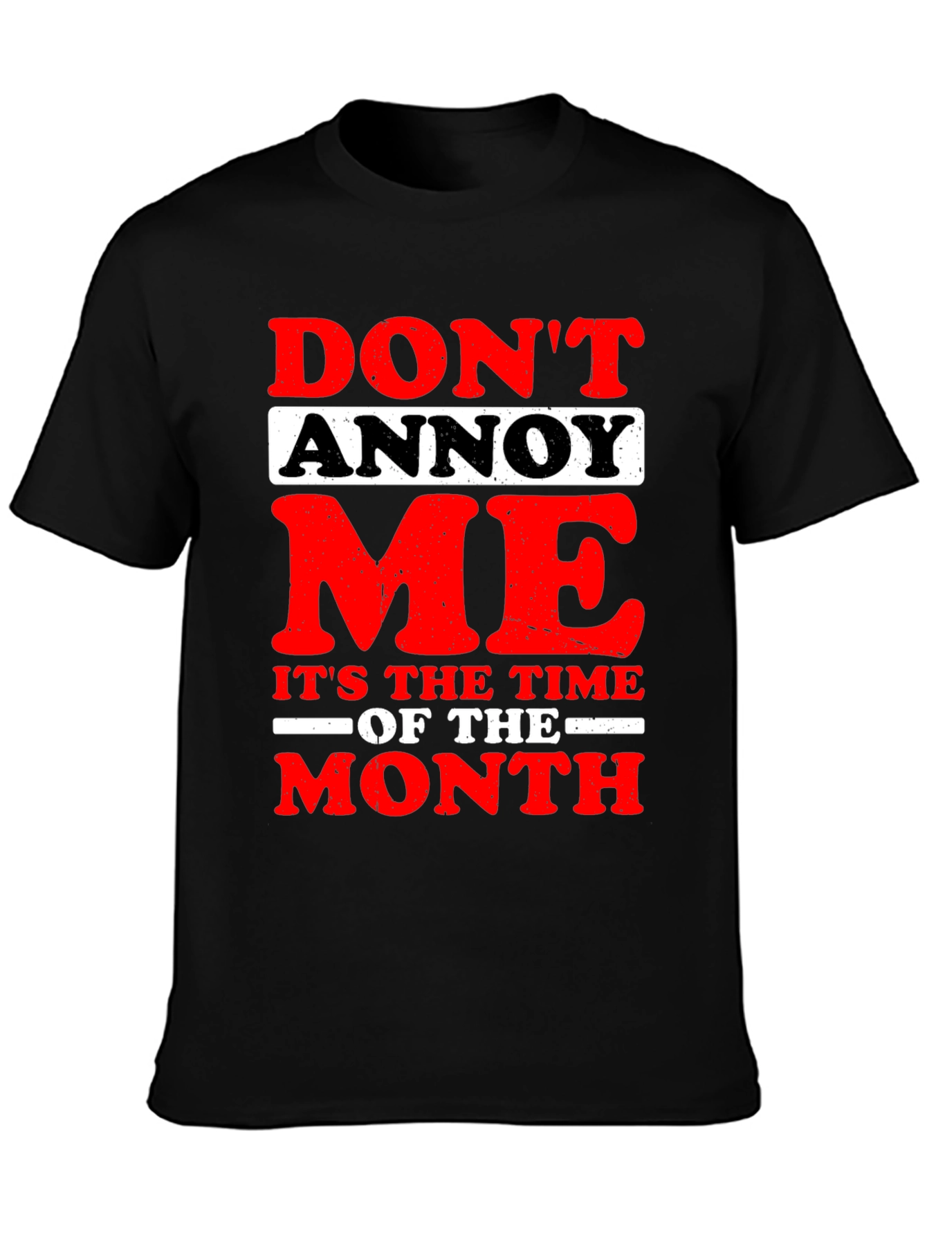 Black Funny "Don't Annoy Me" Graphic T-Shirt view 3