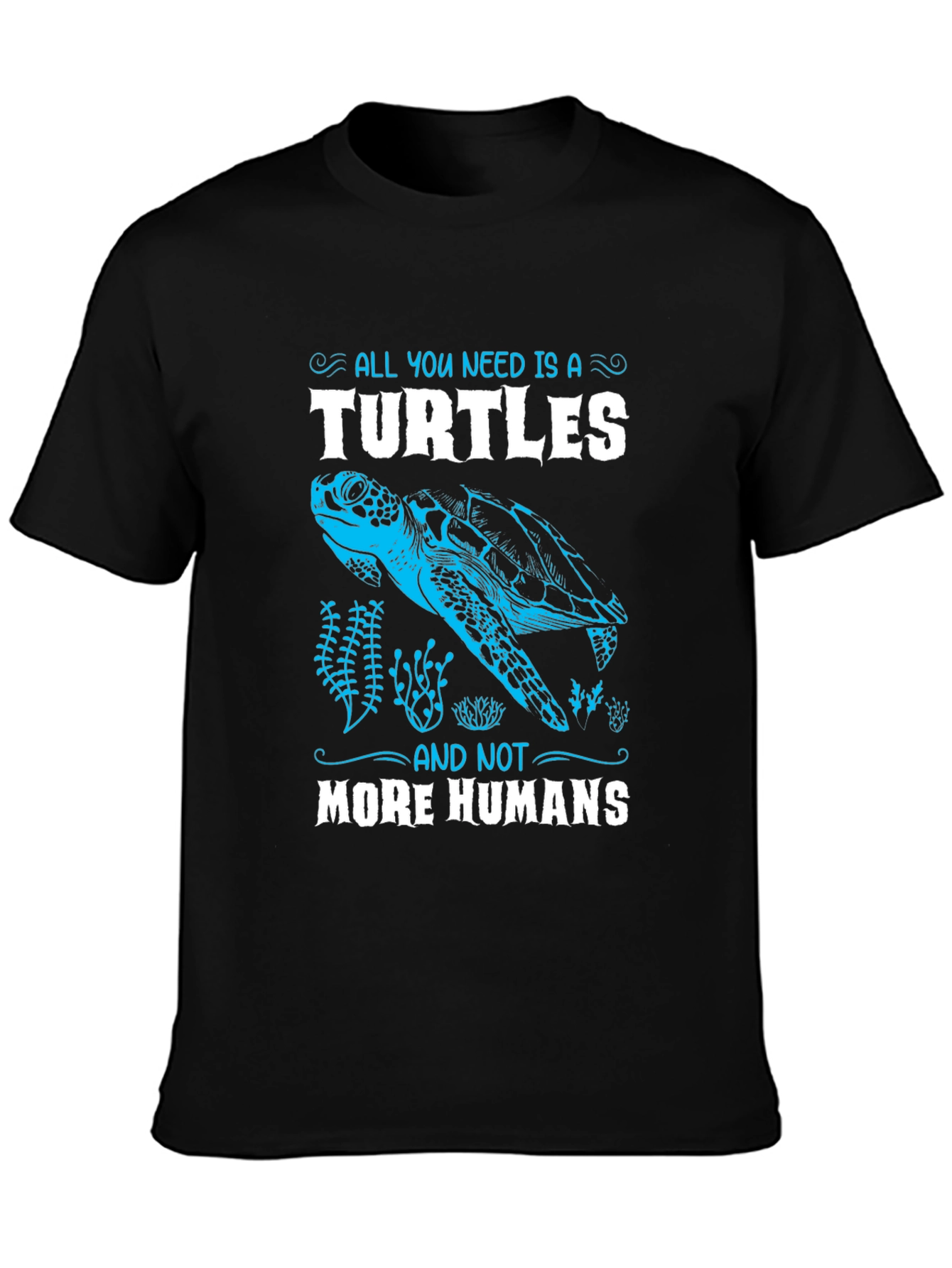 Black Turtles & No More Humans Graphic Tee view 3