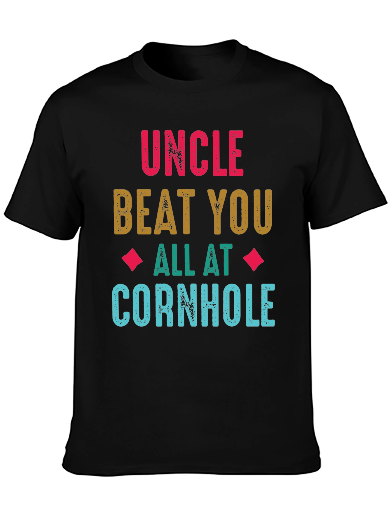 Black Uncle Cornhole T-Shirt - Funny Family Game Day Tee view 3